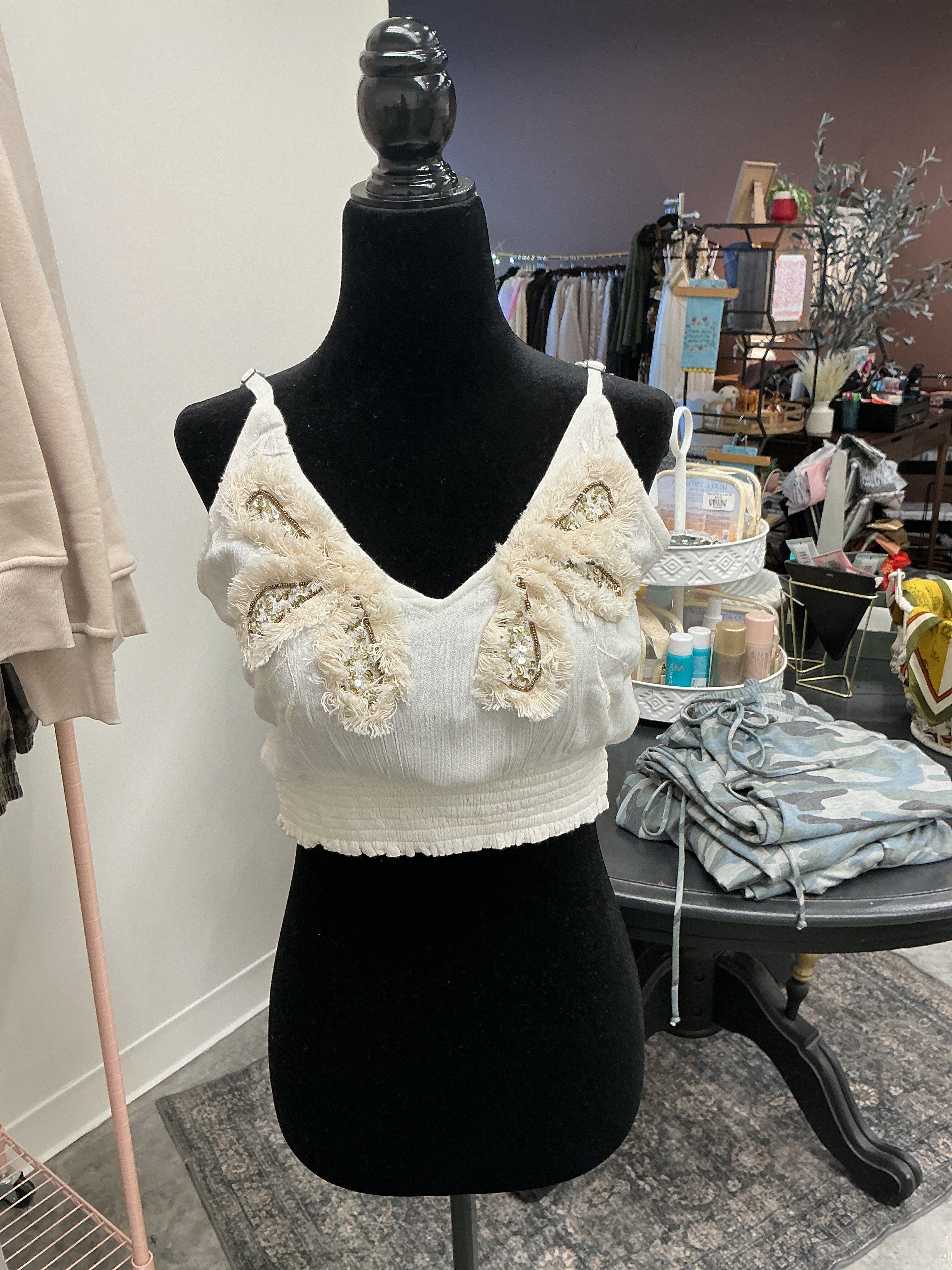 Katie Sequin Detail Top