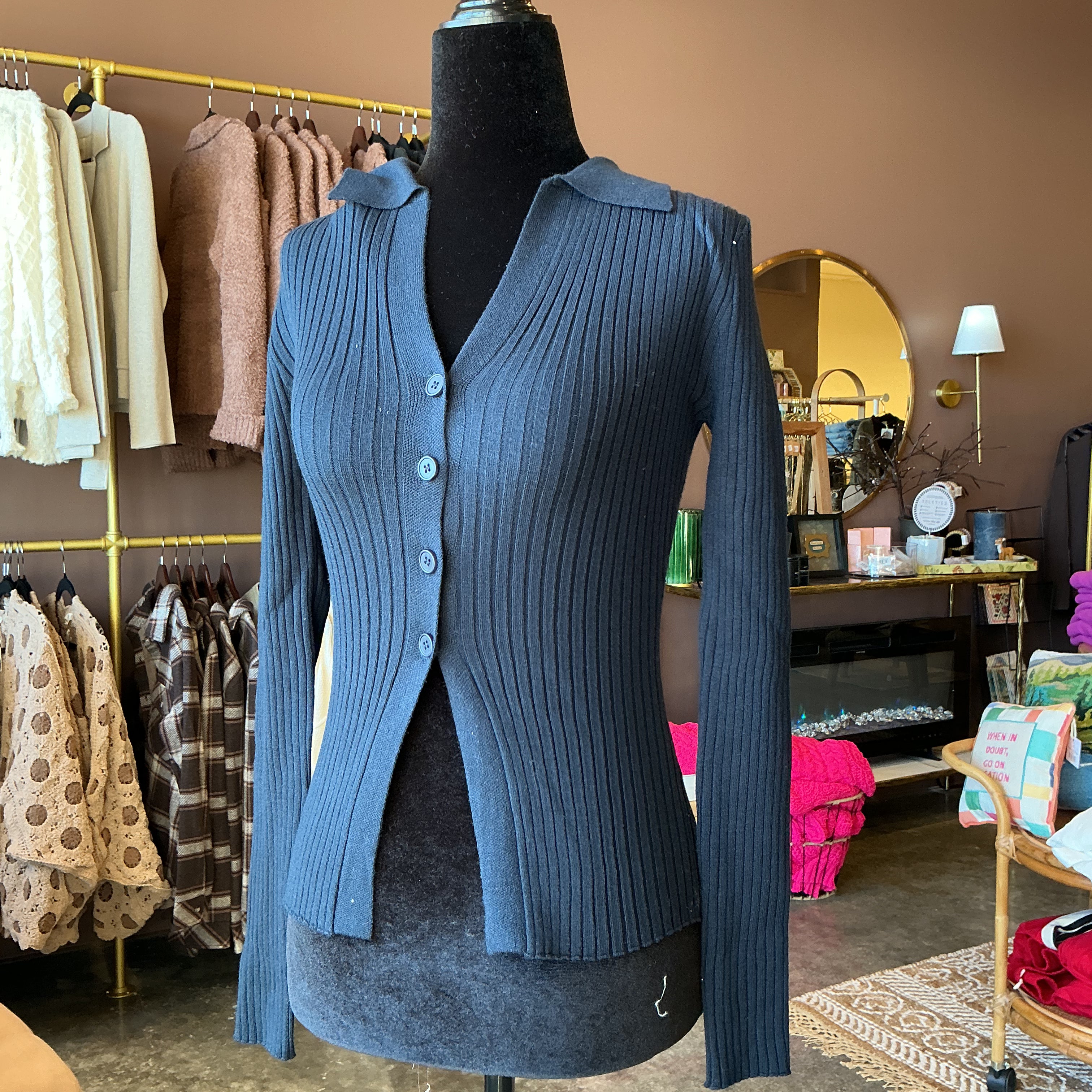 Preppy Button Cardi