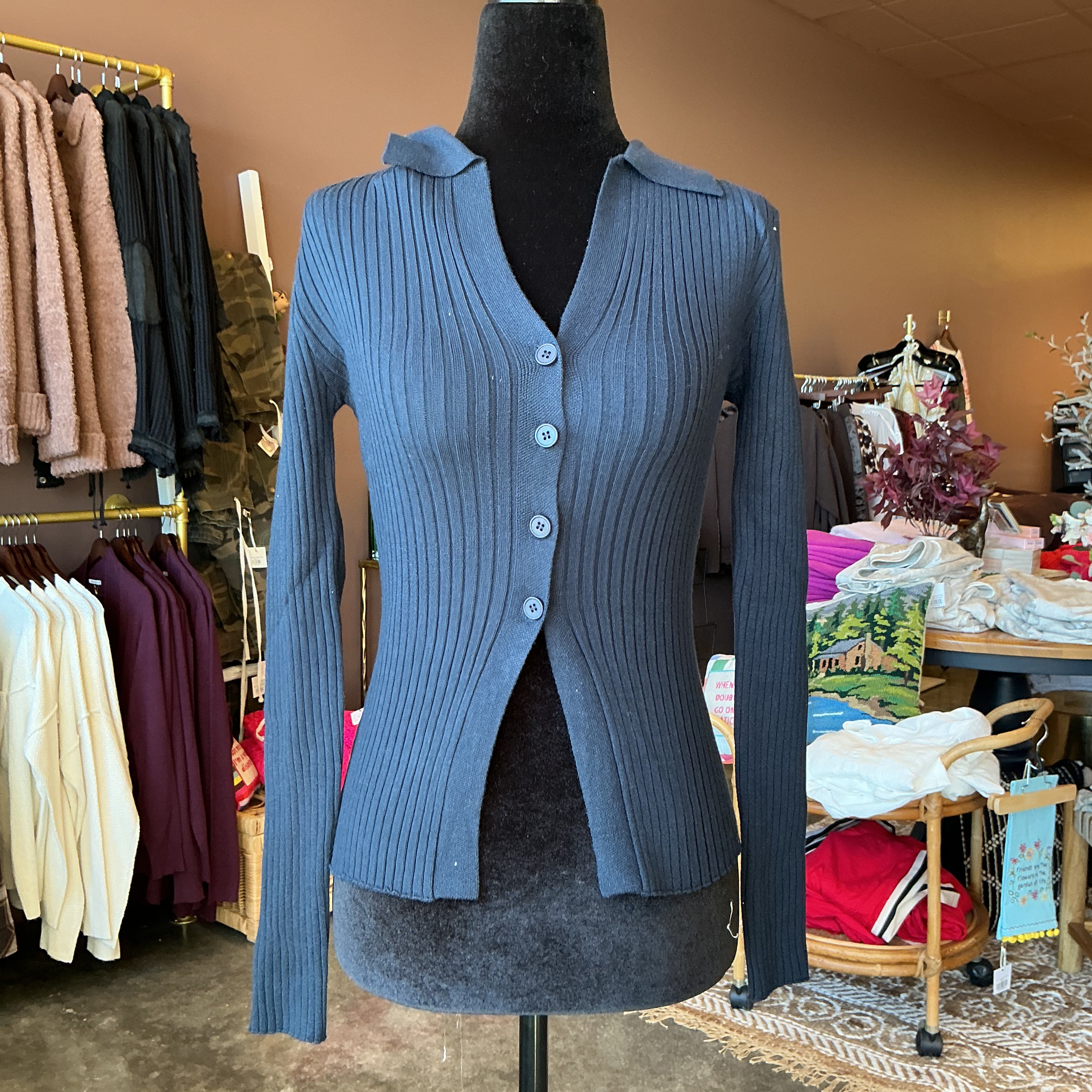 Preppy Button Cardi