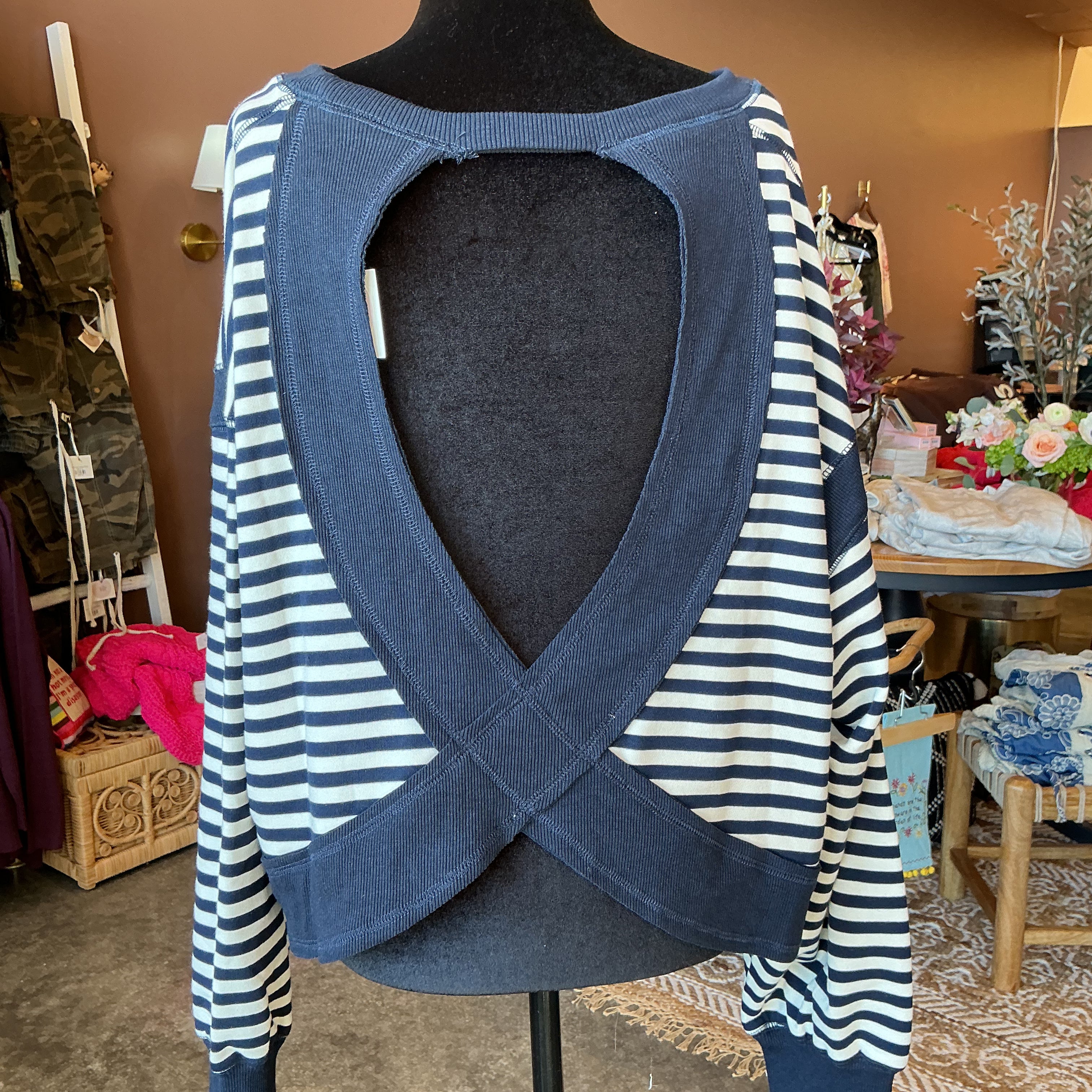 Nauti Open Back Sweater