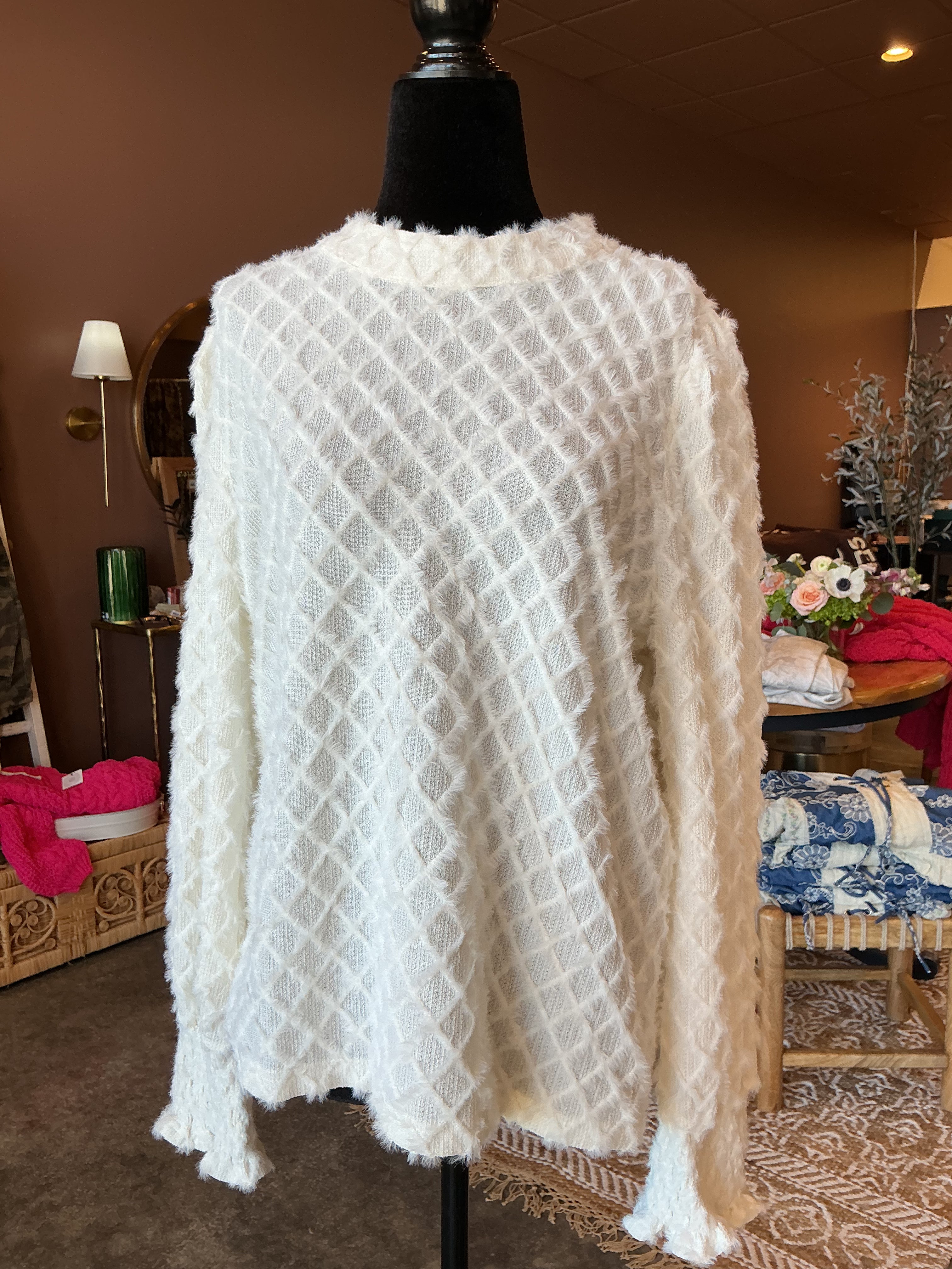 Pearl Neck Mock Sweater Top