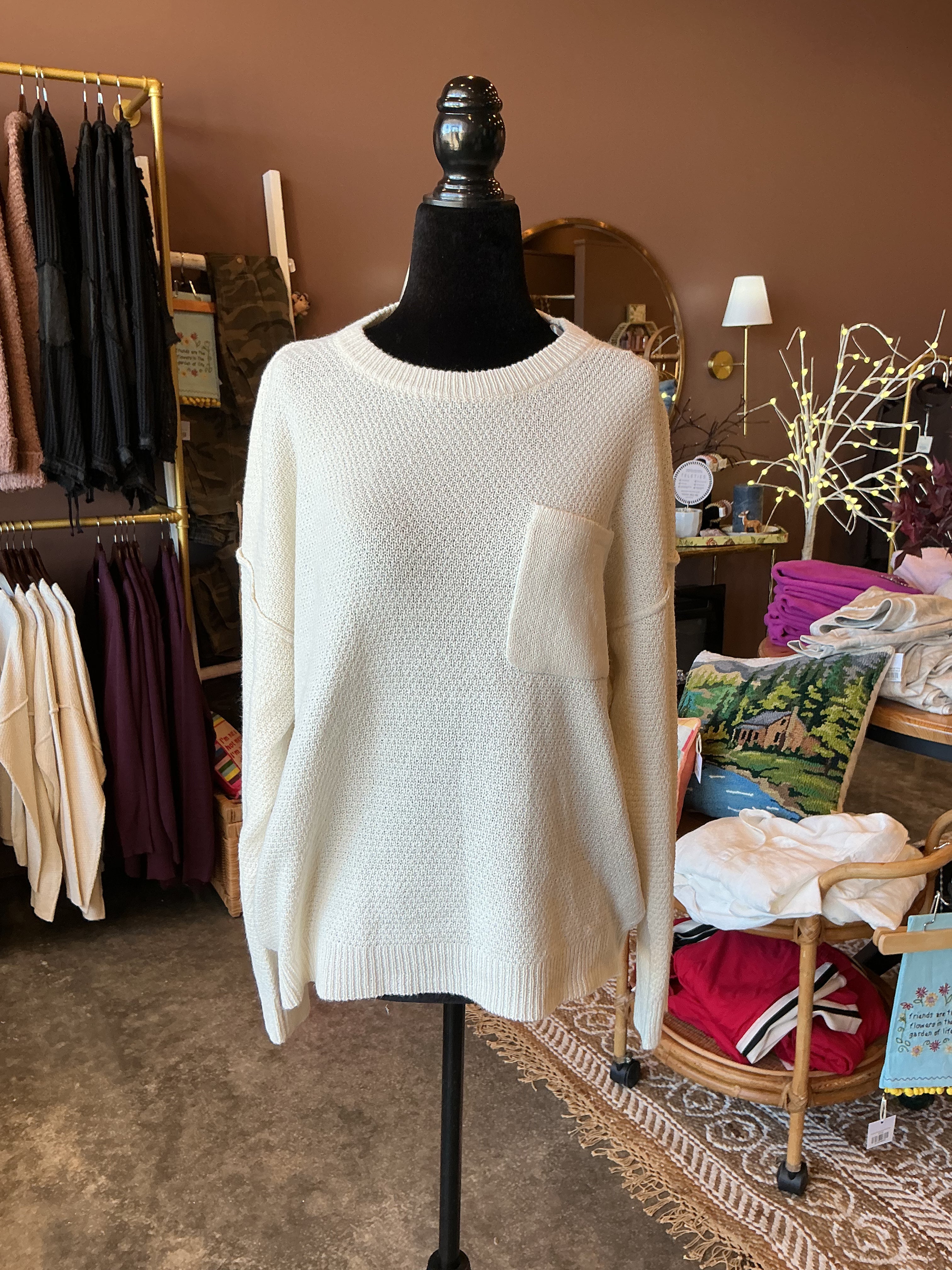 Saddie Waffle Knit Sweater