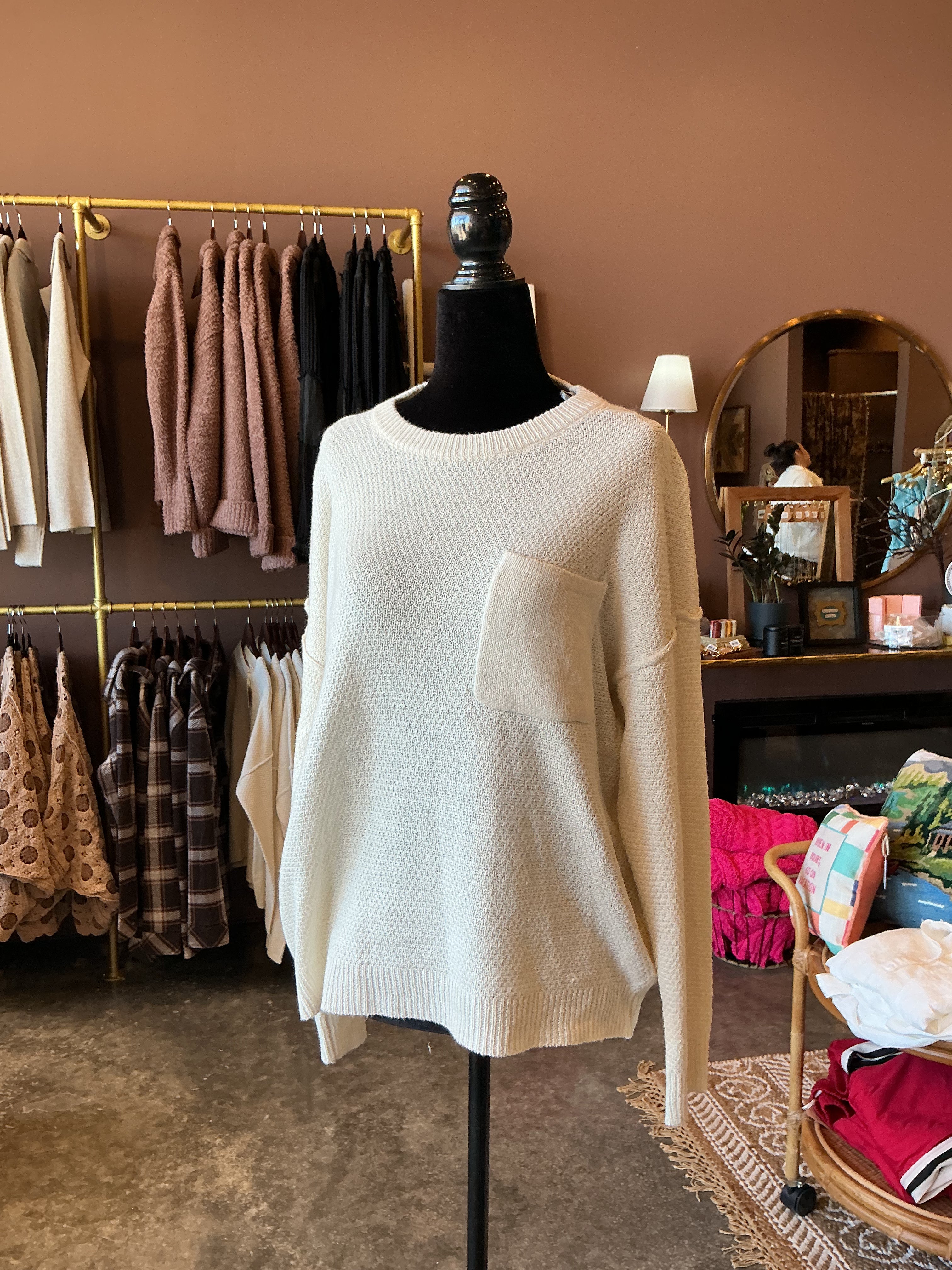 Saddie Waffle Knit Sweater