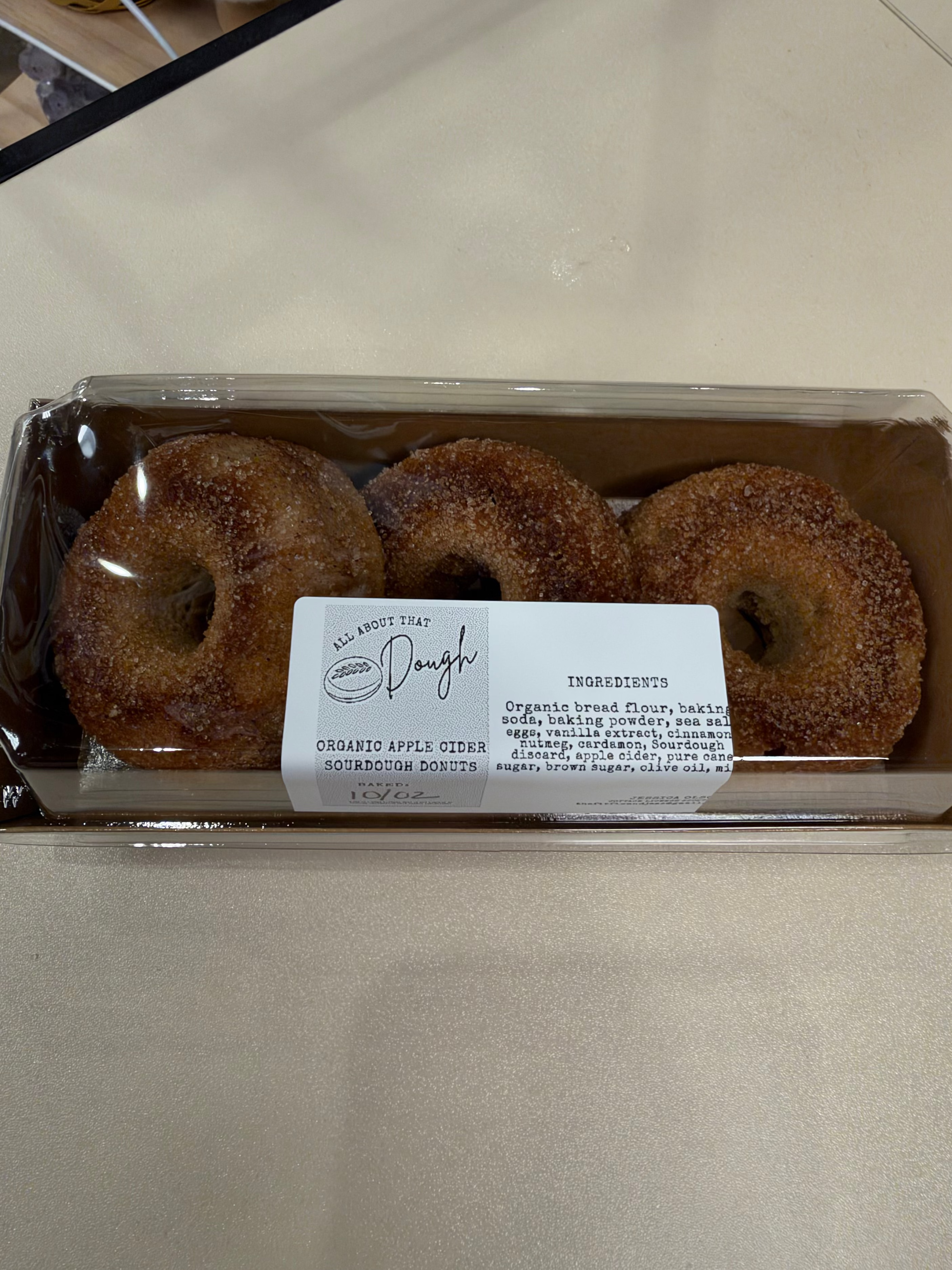 Organic Apple Cider Sourdough Donuts