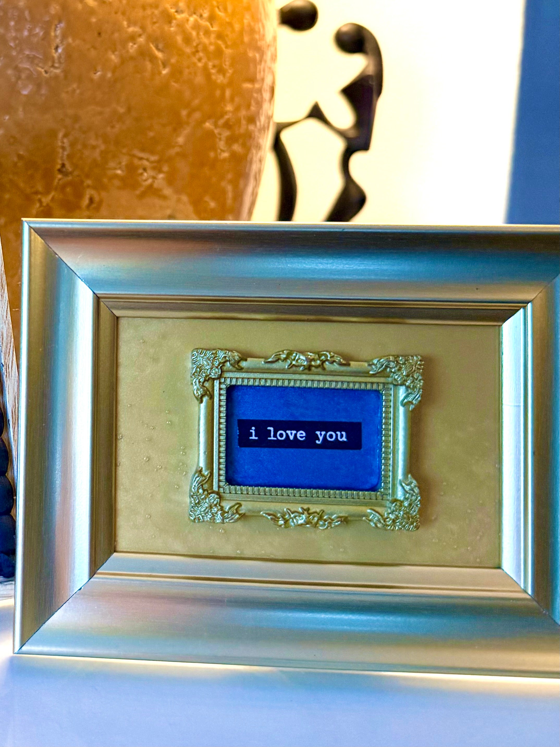 HBC Decorative Frame "I Love You" GOLD