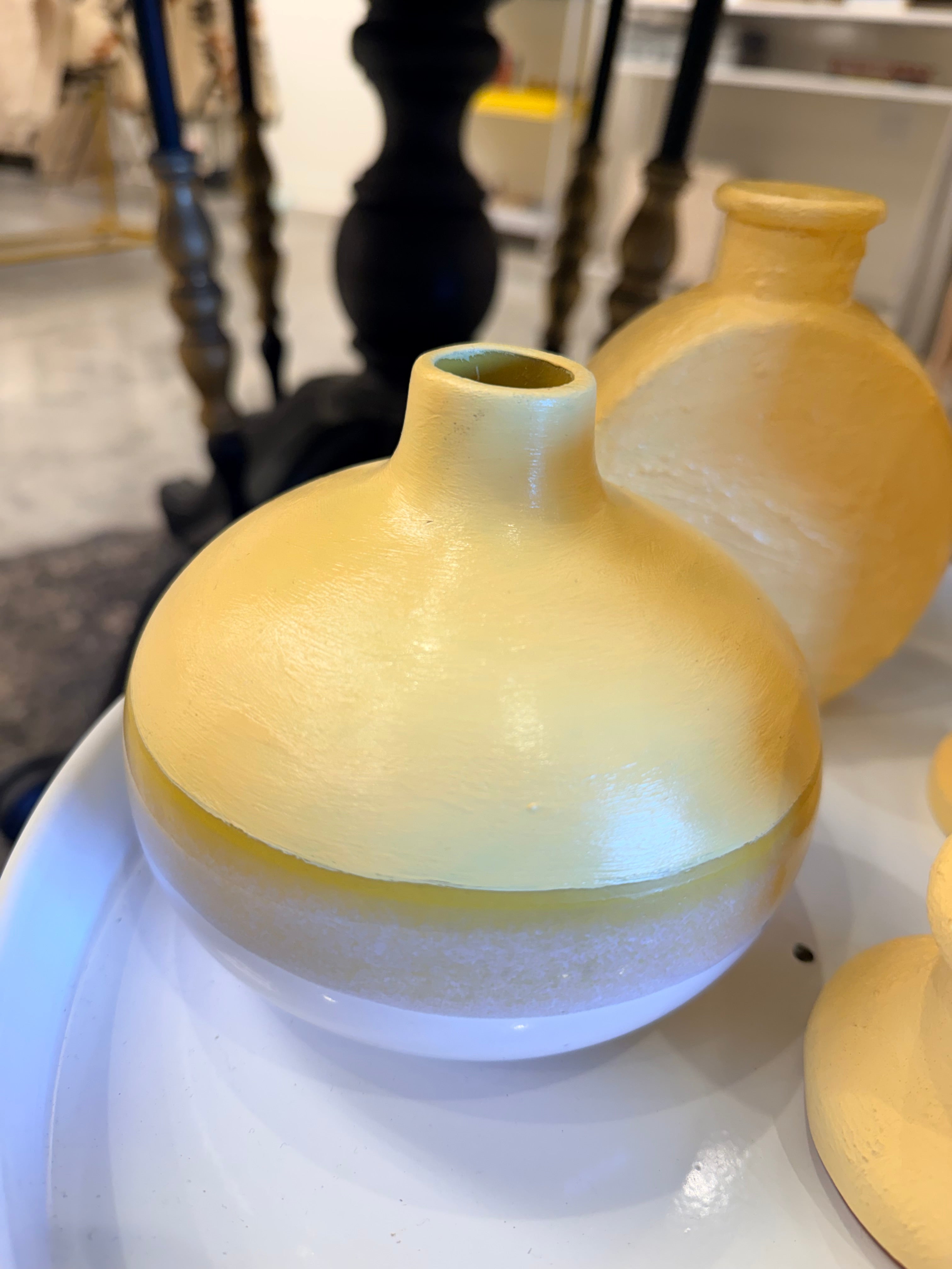HBC 4-Tone Yellow Vase 5"
