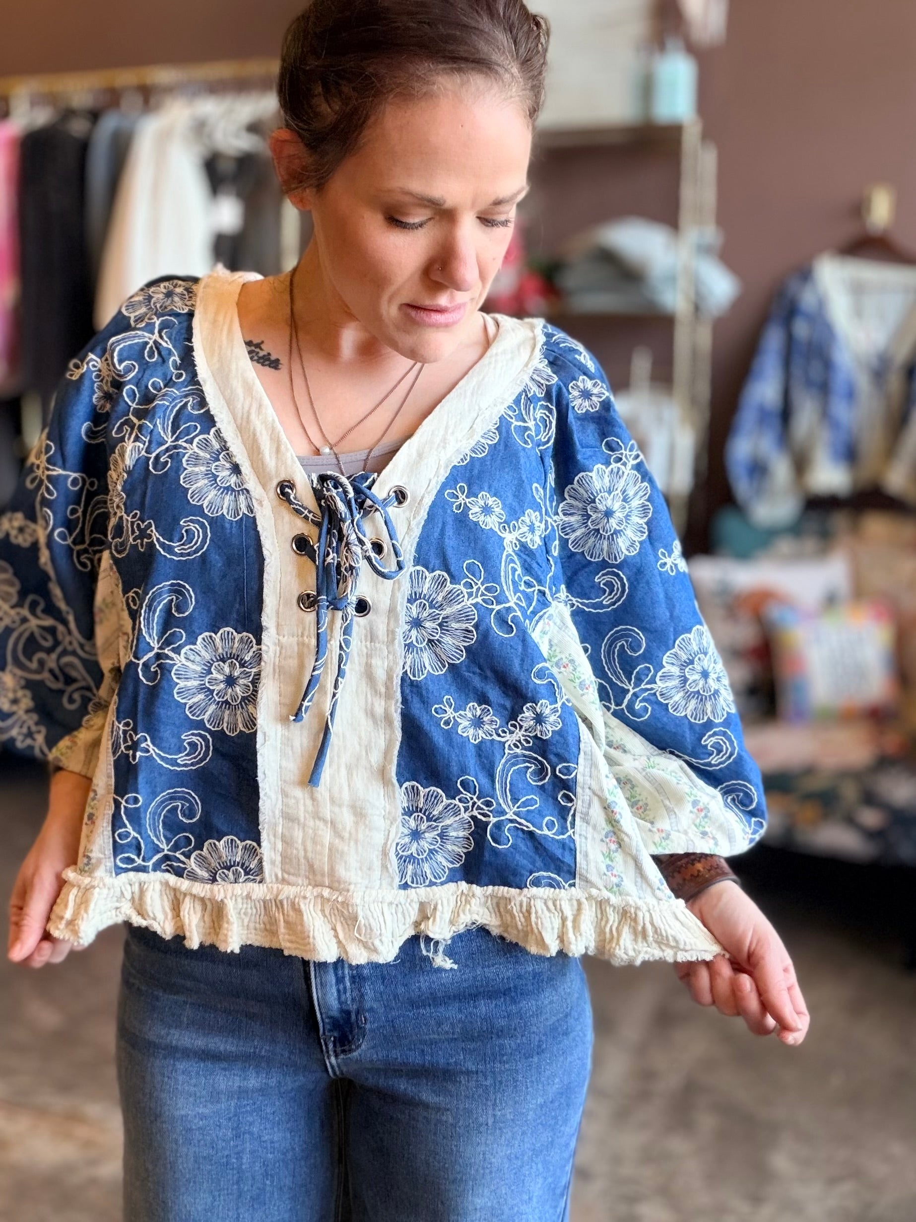 Maci Floral Boho Top