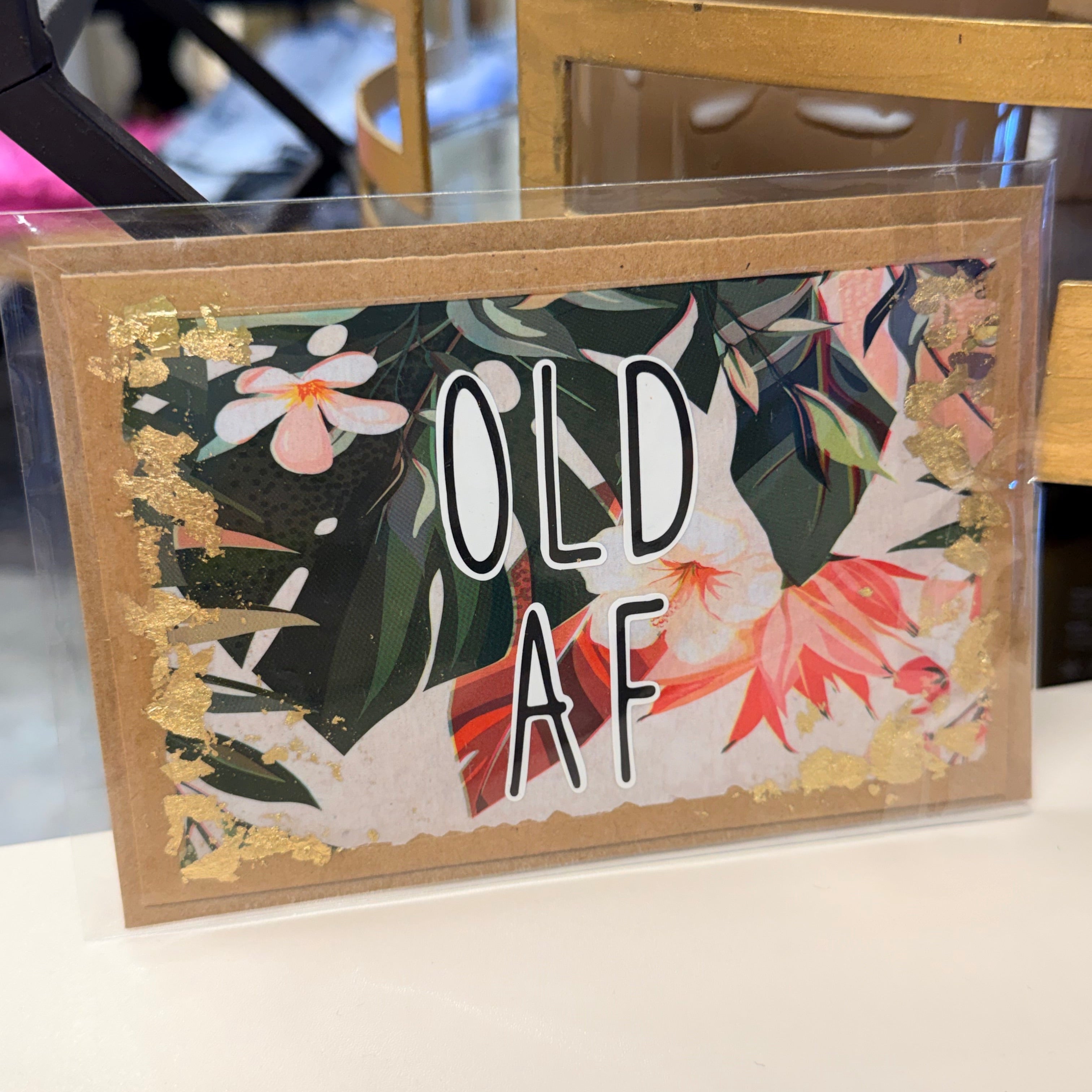 HBC: Greeting Card "Old AF" (blank inside)