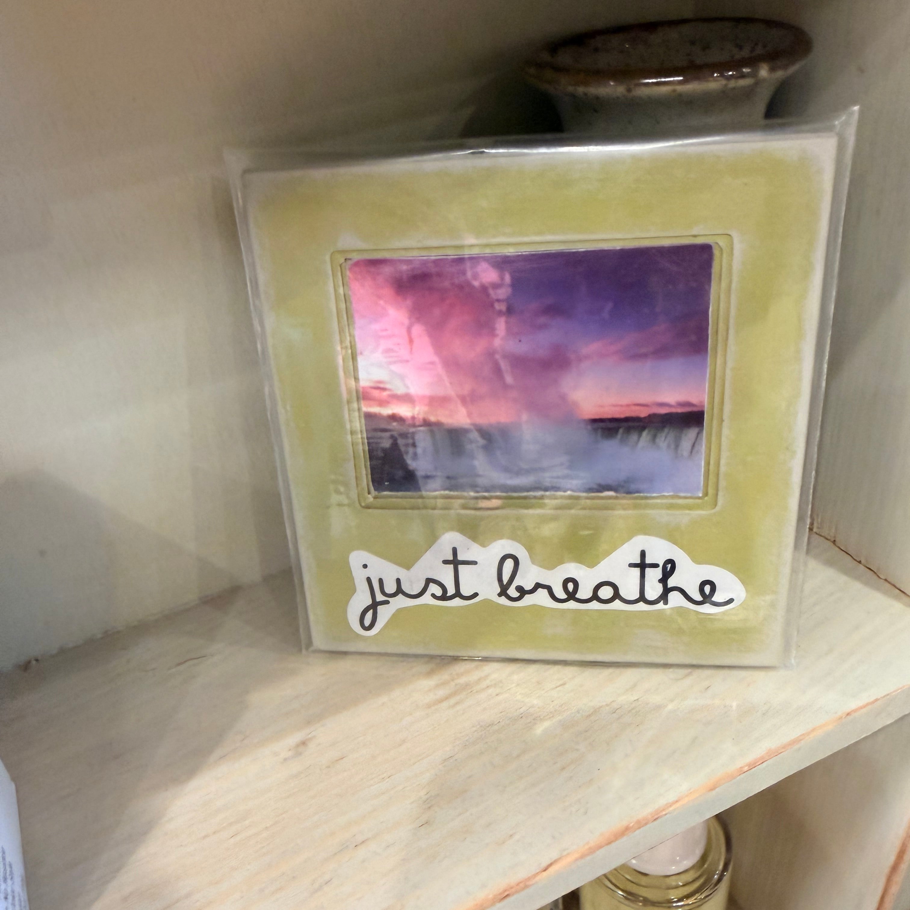 HBC "Just Breathe" Square Frame Magnet