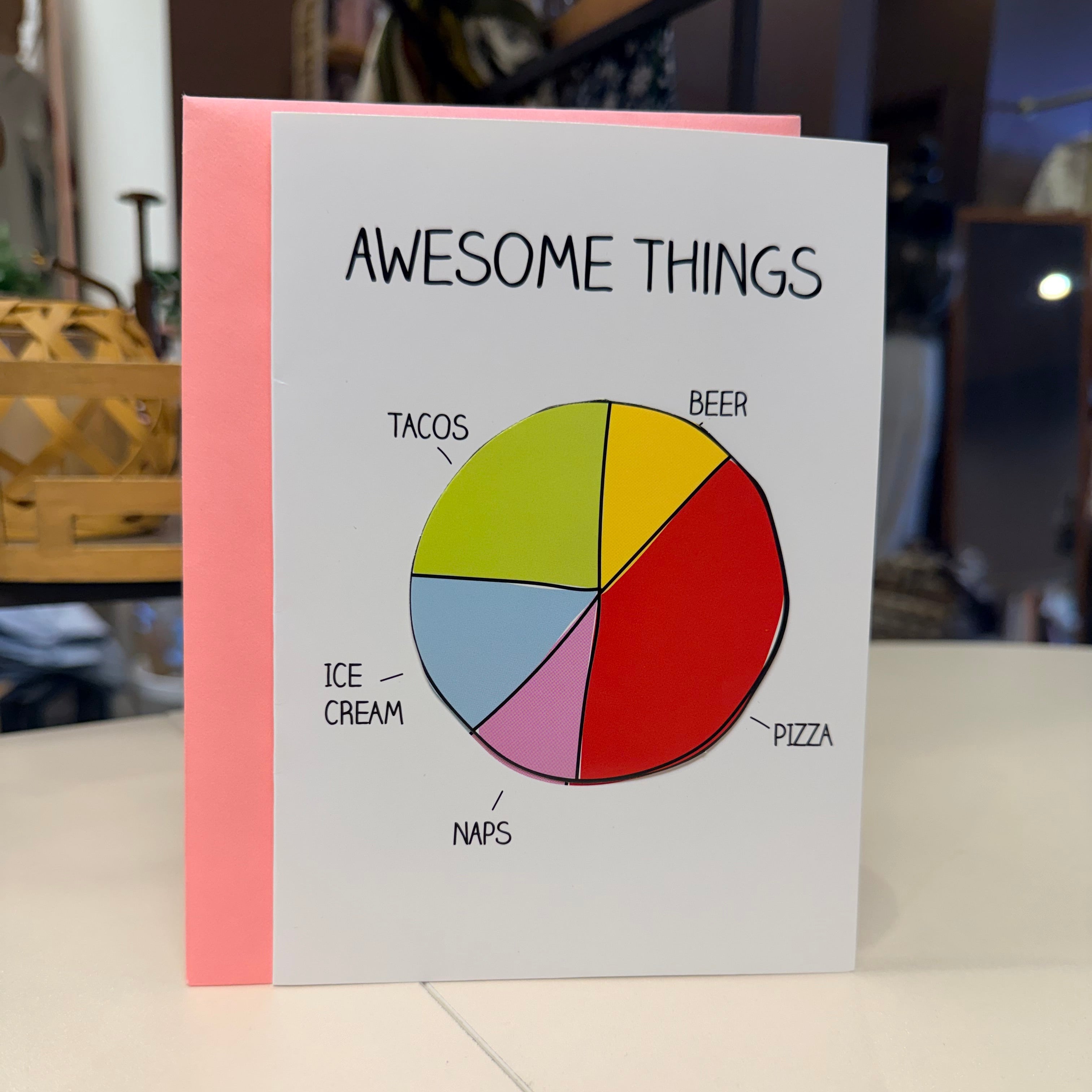 Awesome Things Tacos/Beer/Naps... Greeting Card