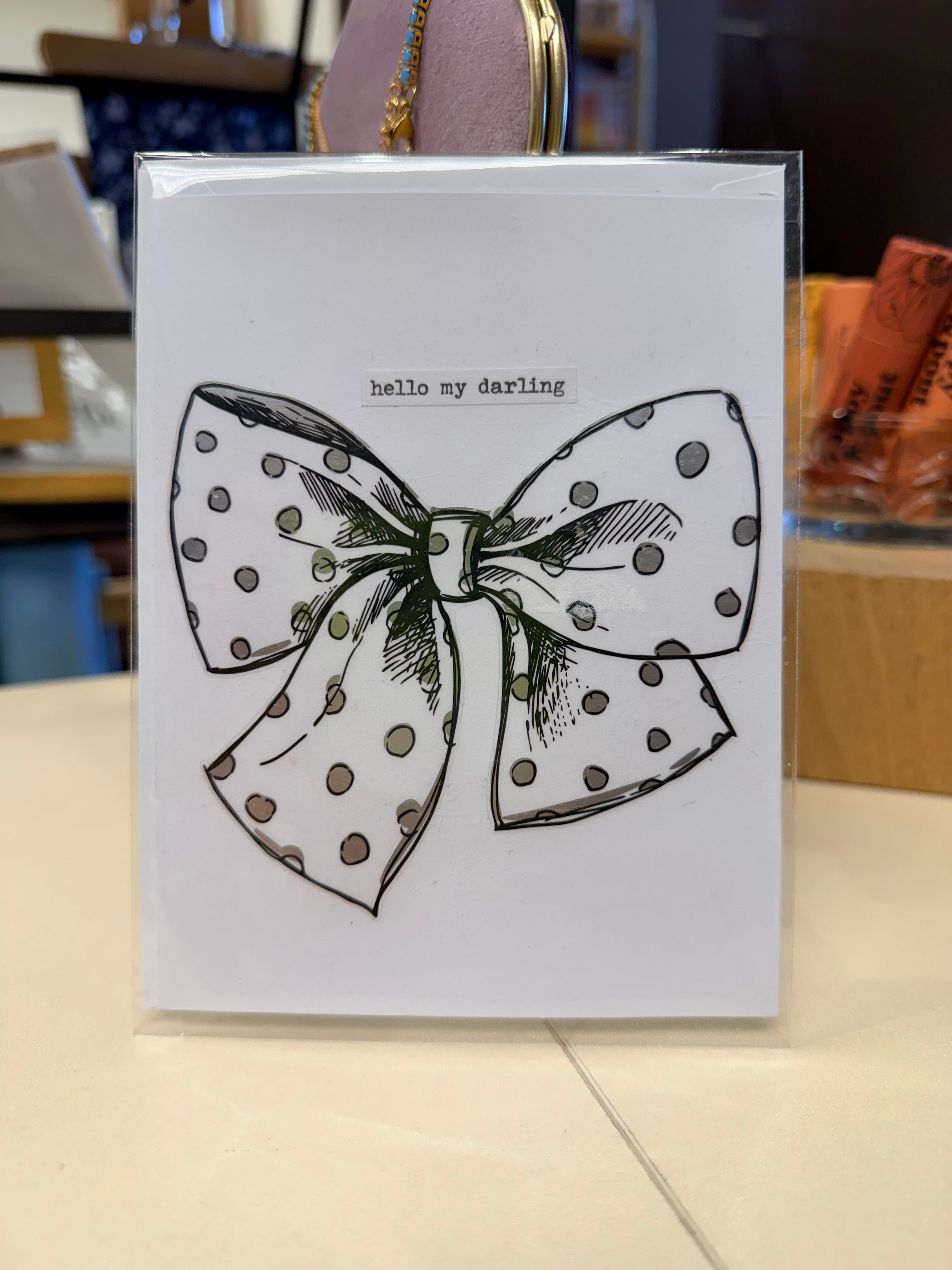 HBC: 'Hello My Darling' Gr. Card (blank inside)