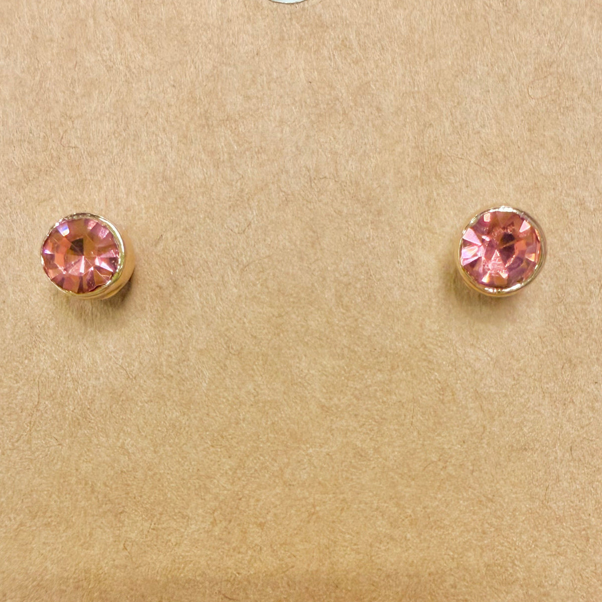Pink Gem Fashion Stud Earrings
