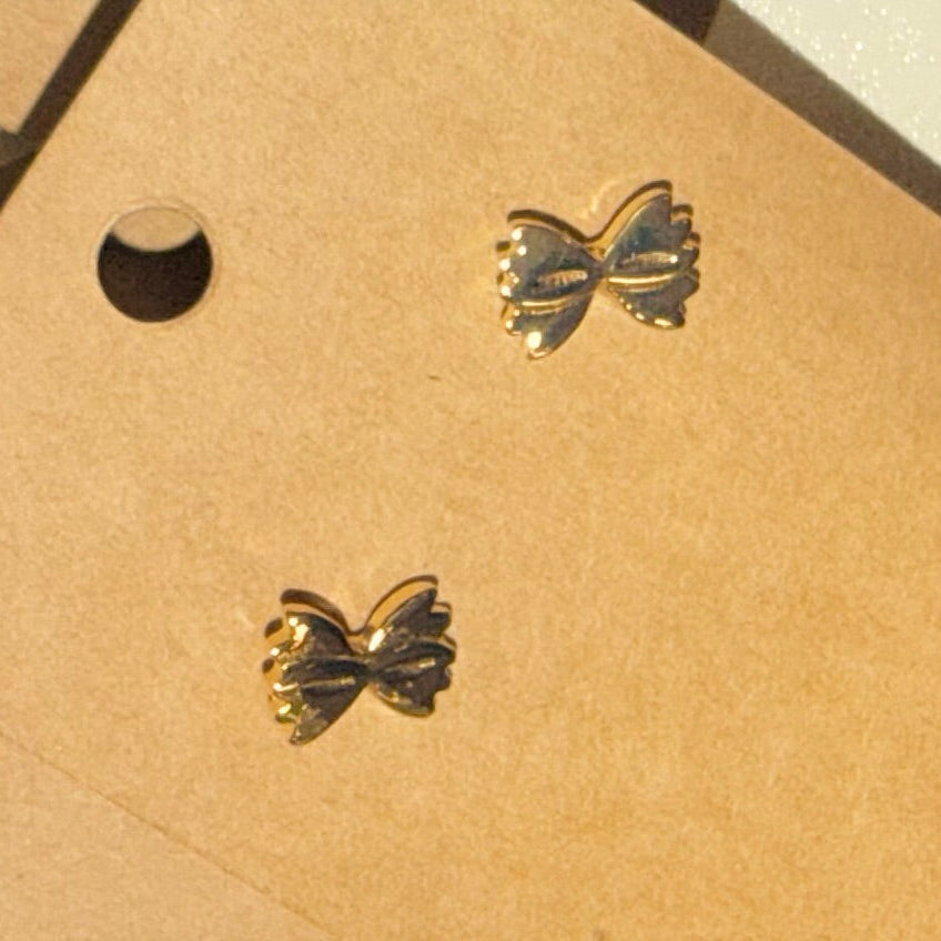 Bow-Tie Pasta Fashion Stud Earrings