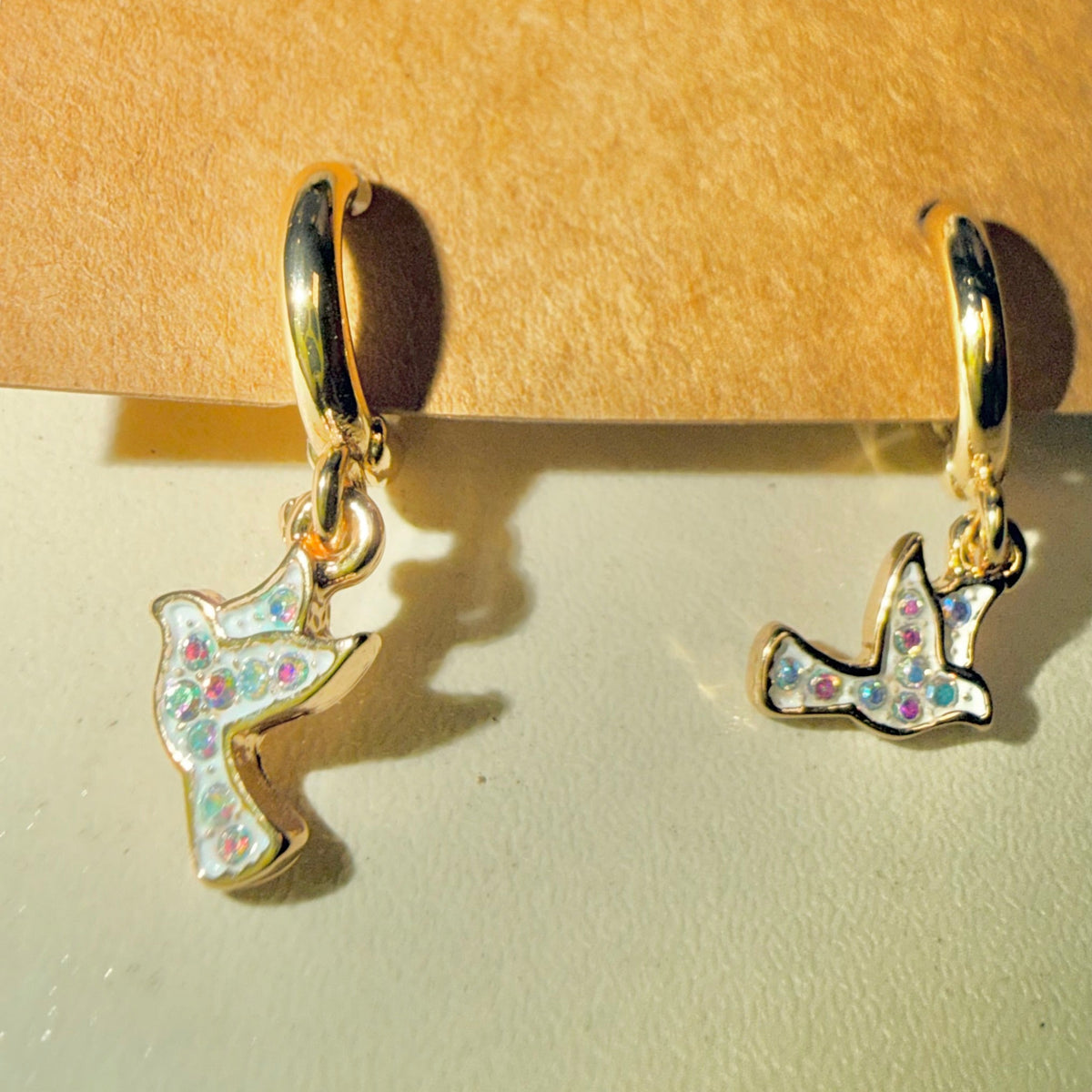 Multi-Color Dove Fashion Hoops