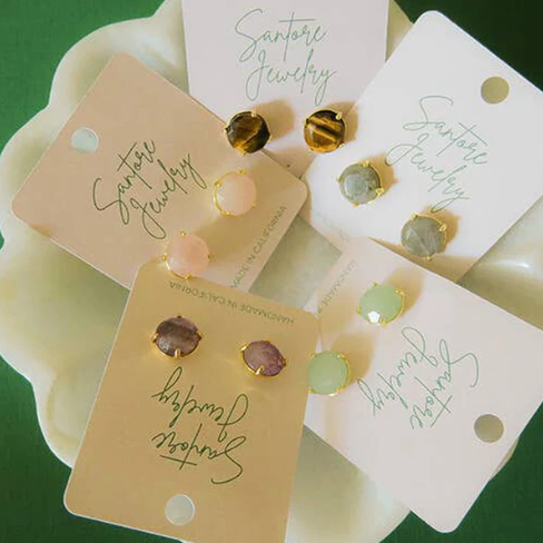 Large Gem Studs
