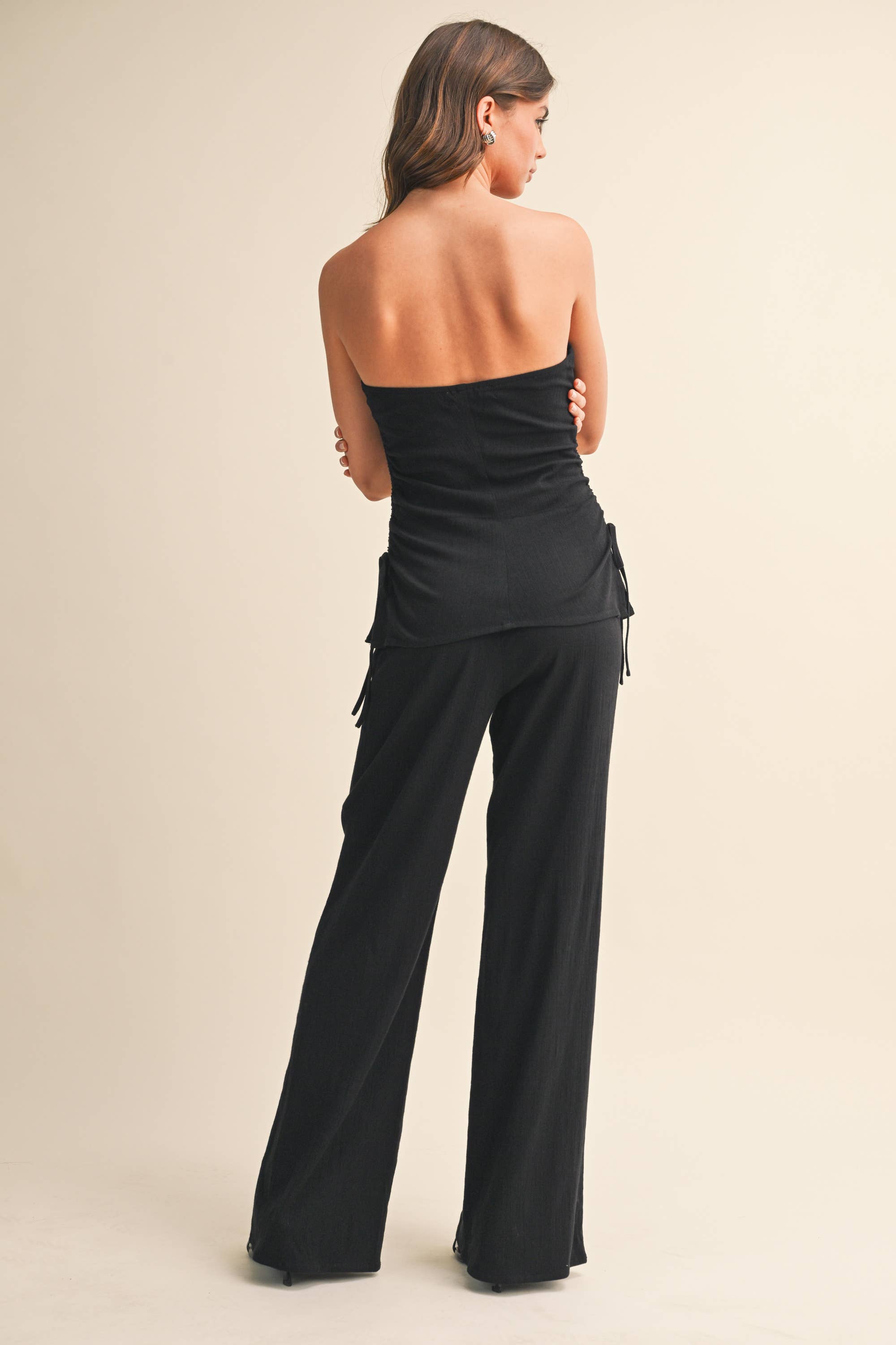 Nelly Wide Leg Stretch Linen Pants