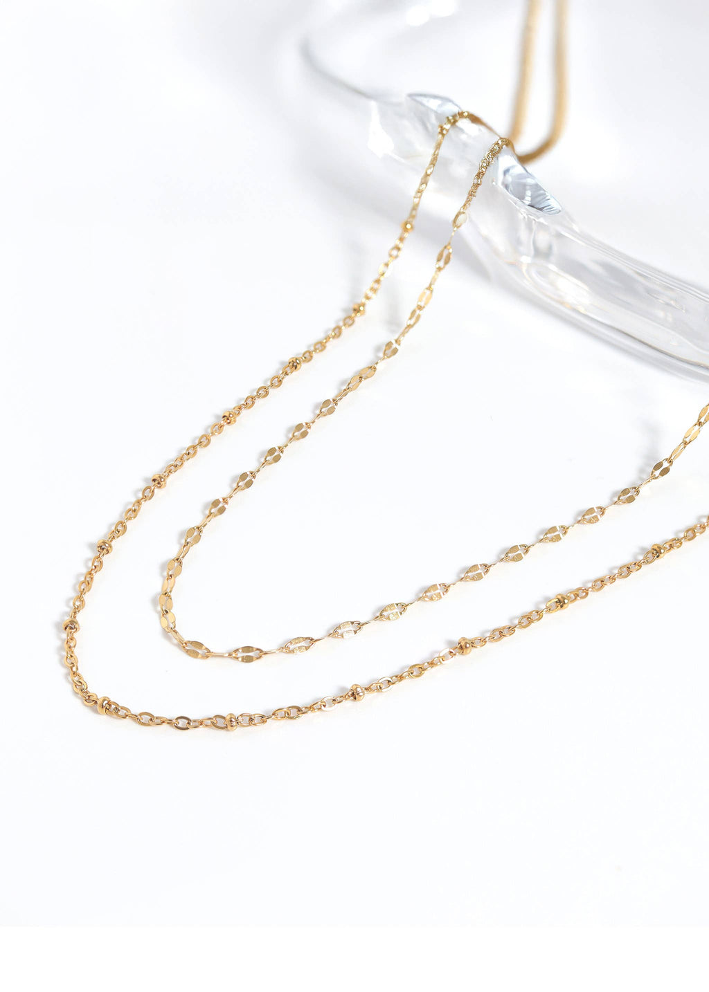 Mia Stainless Steel Lip Chain Necklace