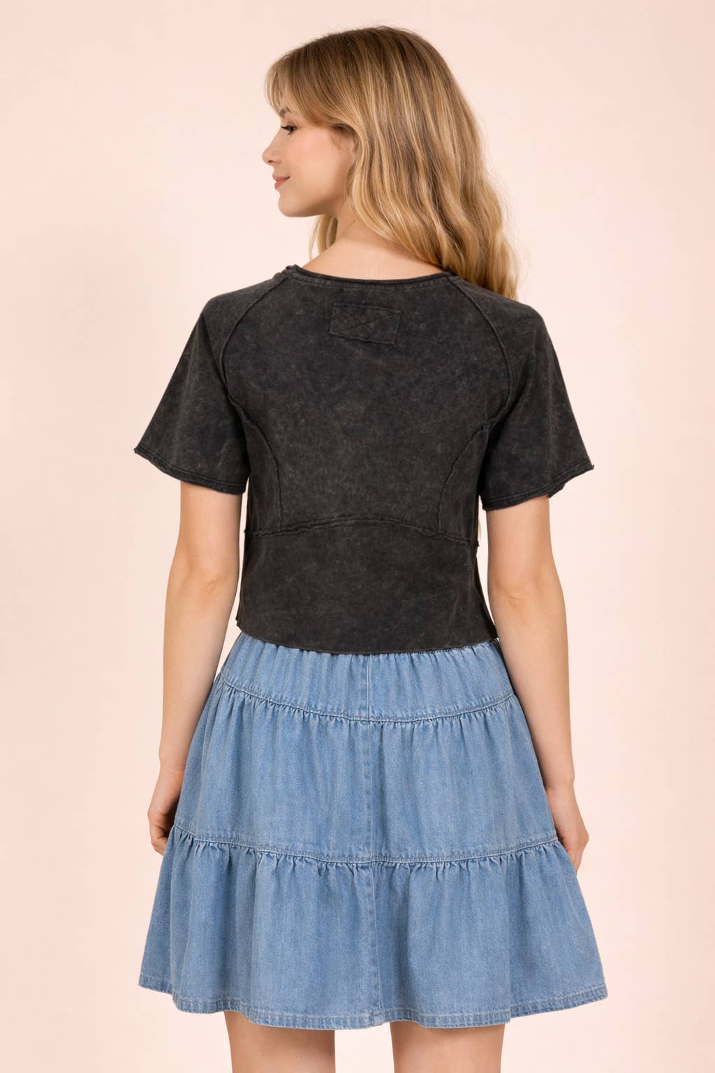 Nicole Washed Knit Crop Top