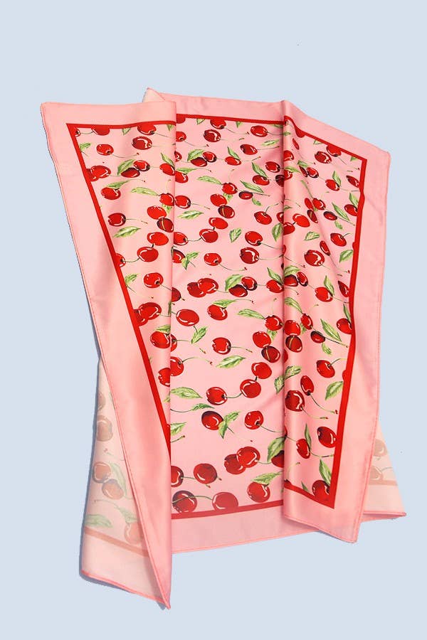 Cherry Kiss Silk Scarf