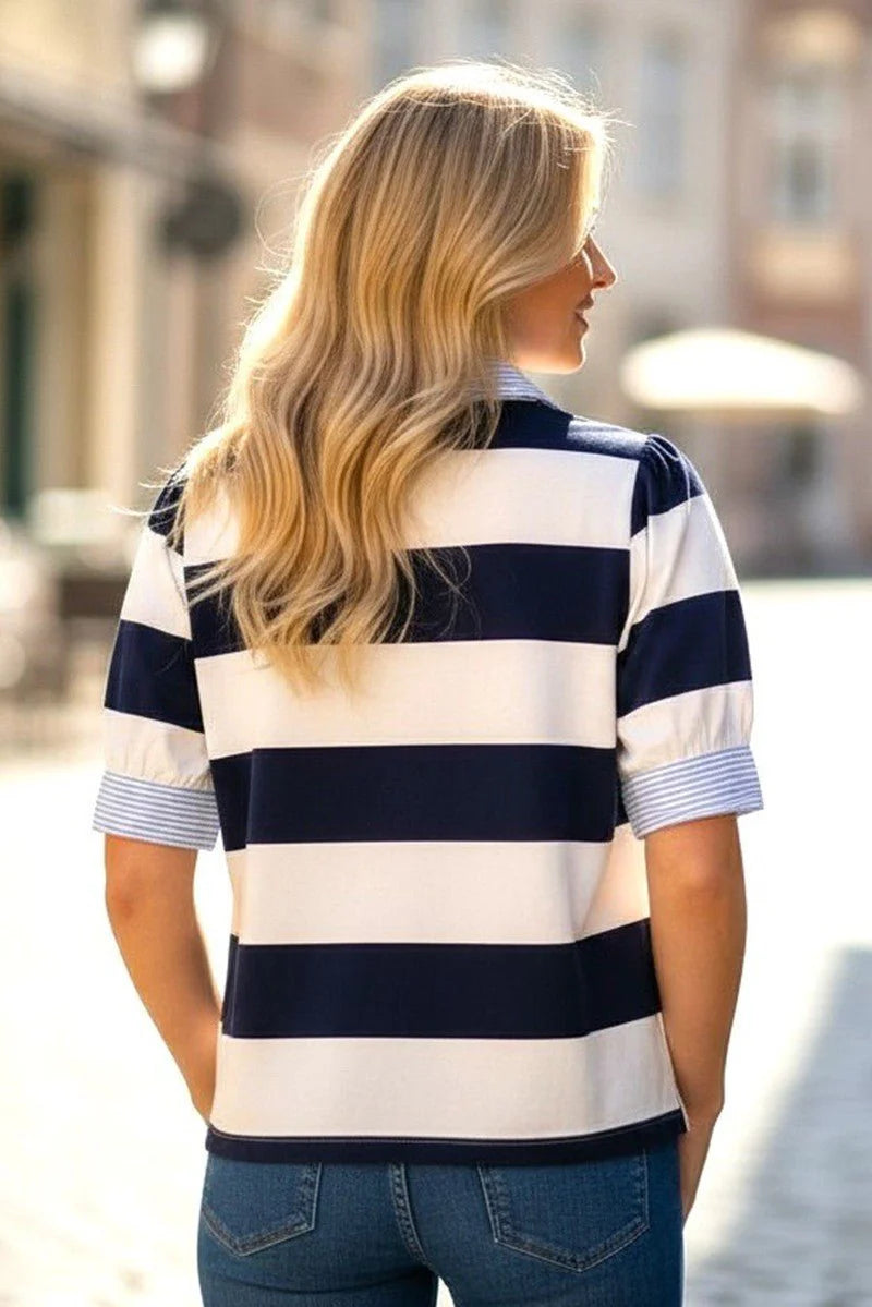 Jackson Rugby Striped Collar Polo