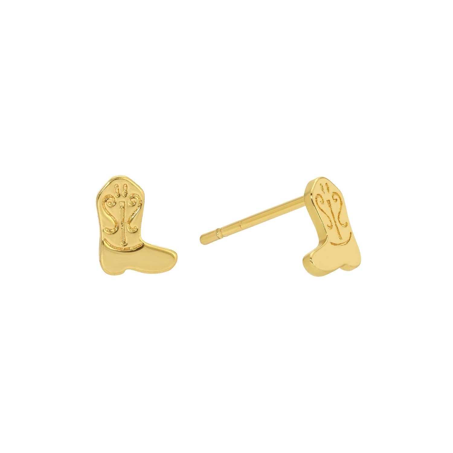 18K Cowboy Boots Stud Earrings