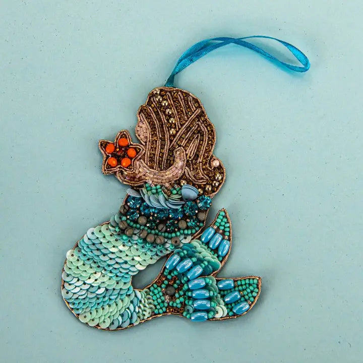 Mermaid Beaded Ornament