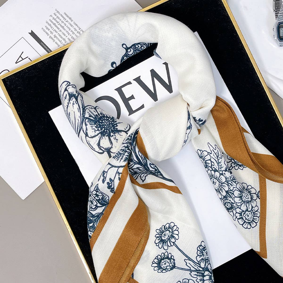 Floral Silk Scarf