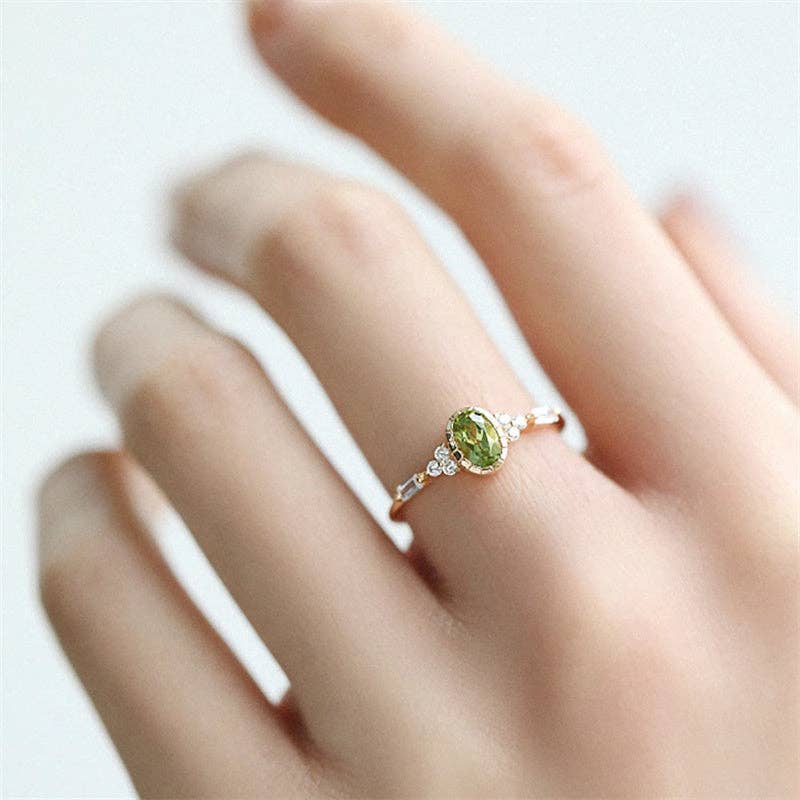 Vintage Oval Peridot Ring