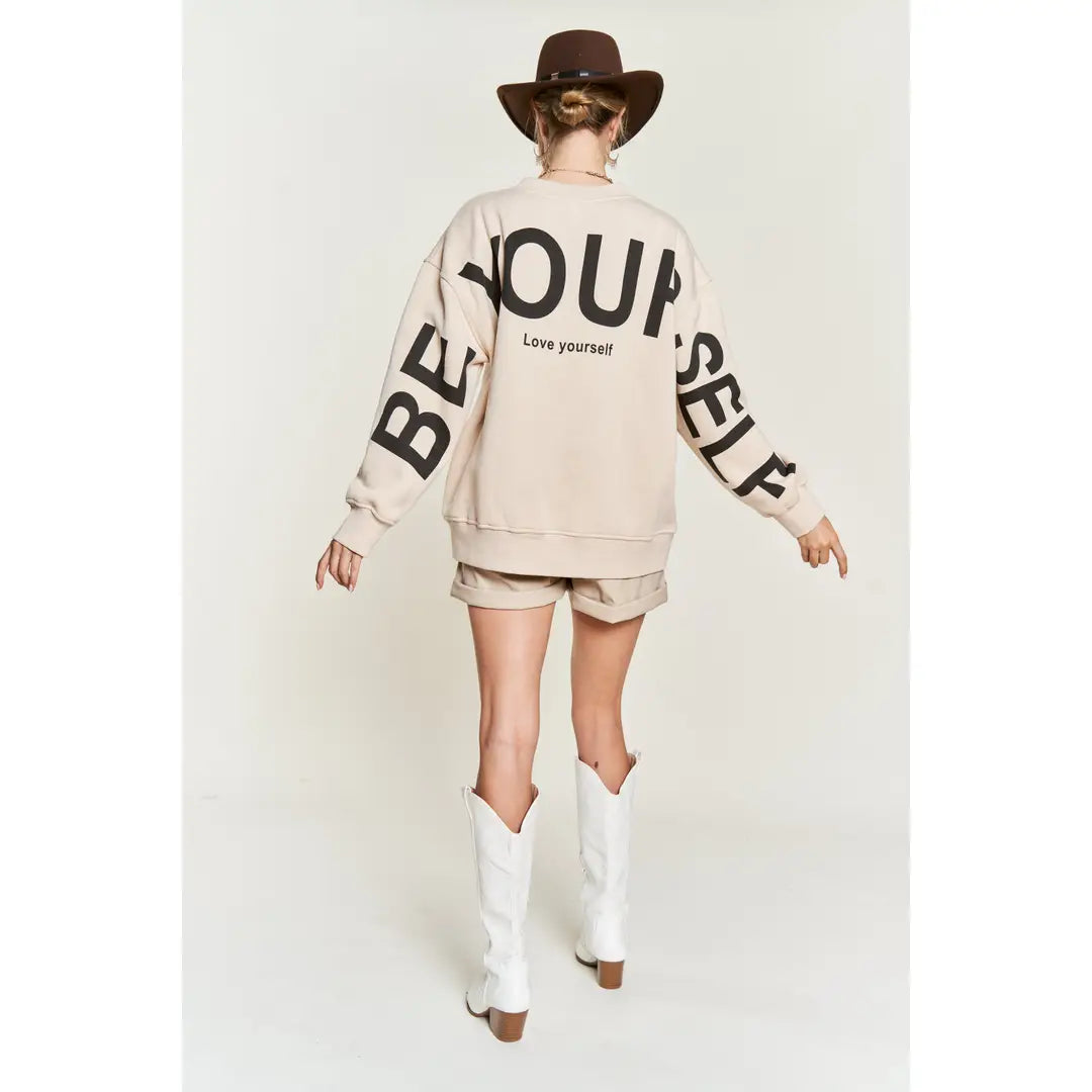 Love Yourself Oversized Sweatshirt