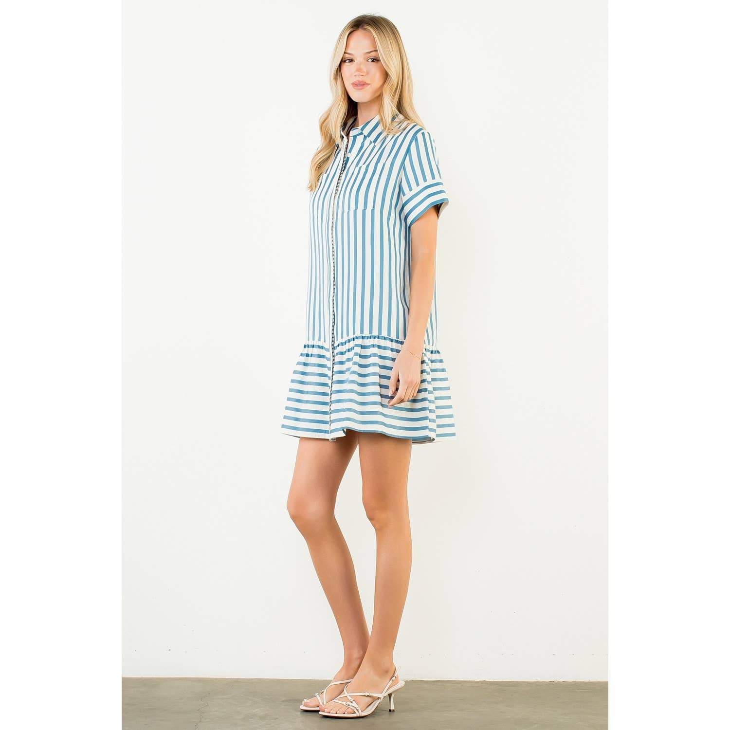 Teagan Striped Tiered Dress