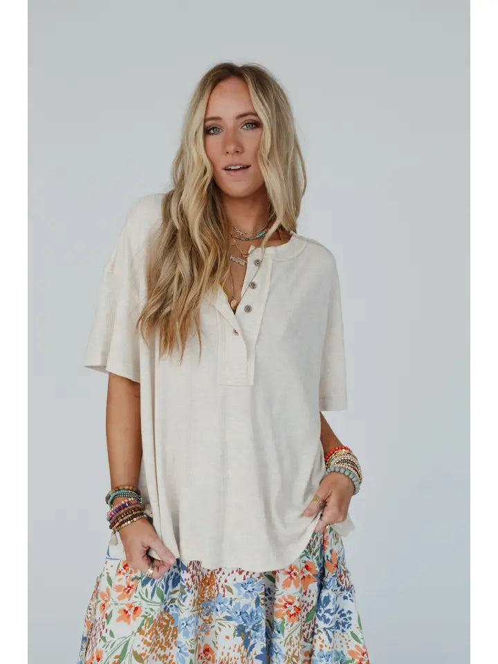 Soft Plume Henley Top