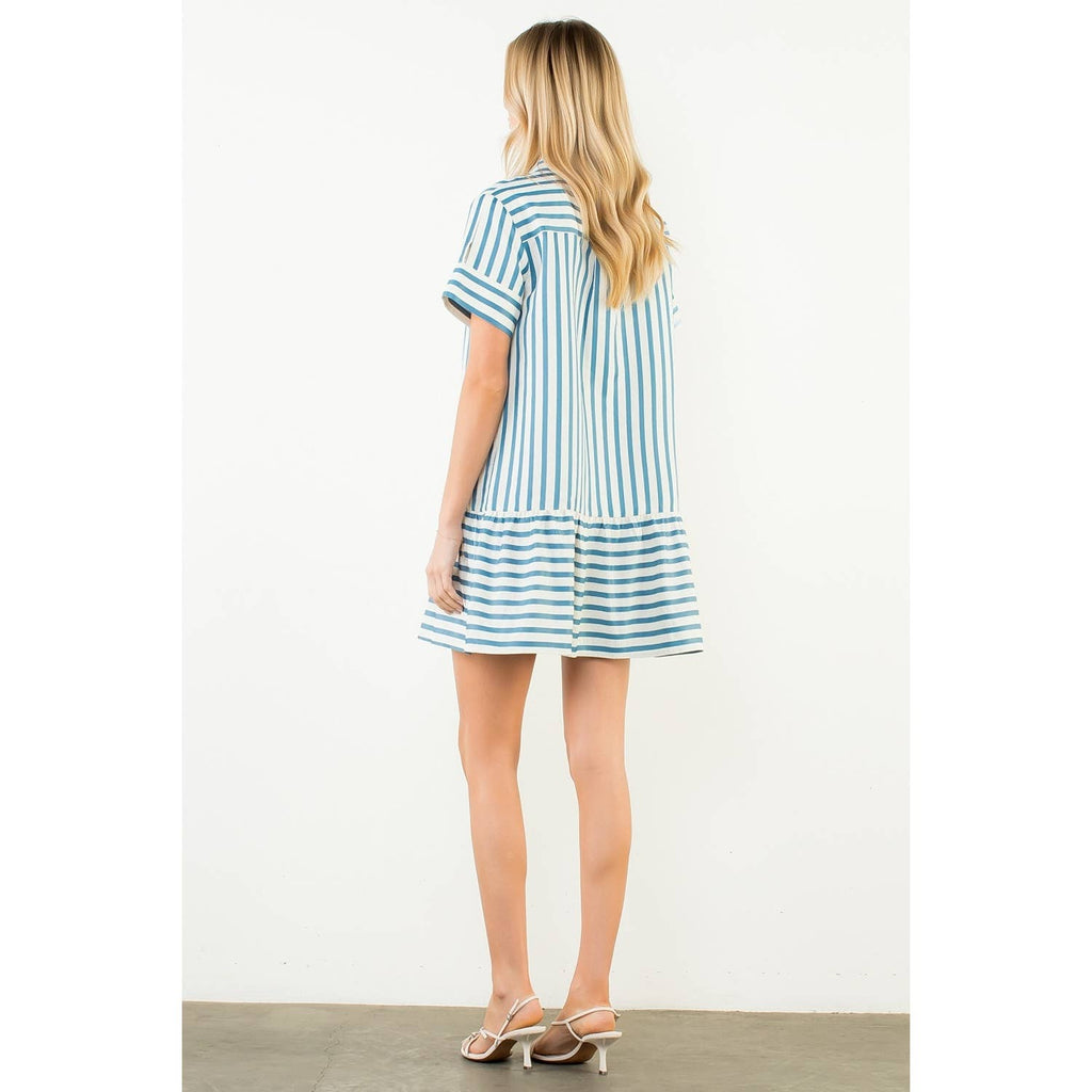 Teagan Striped Tiered Dress