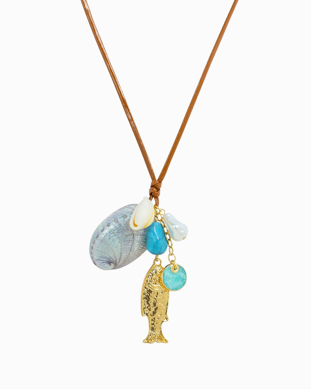 Mermaid Treasure Mix Charm Cord Necklace