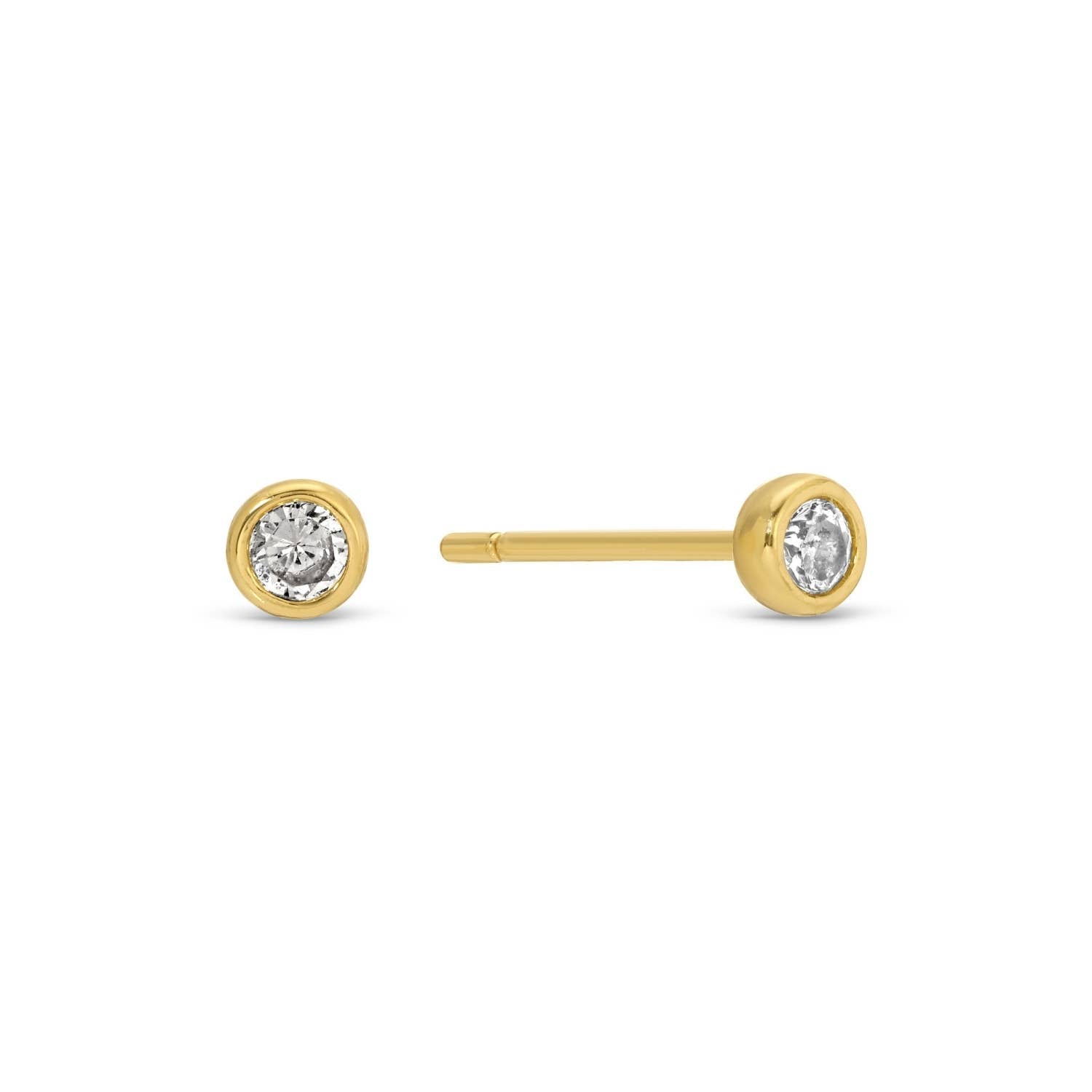 18K CZ Stud Earrings