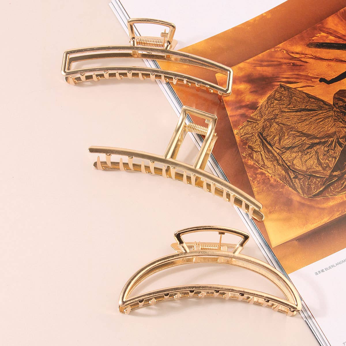 Gold Metal Hair Clip