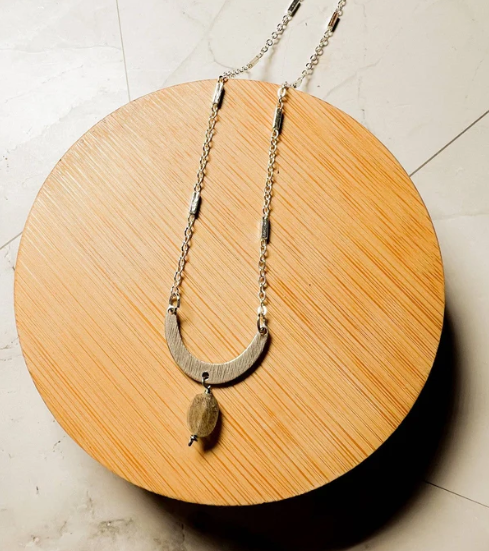 Crescent Labradorite Necklace