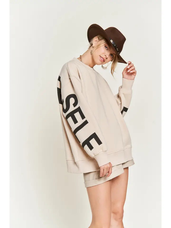Love Yourself Oversized Sweatshirt
