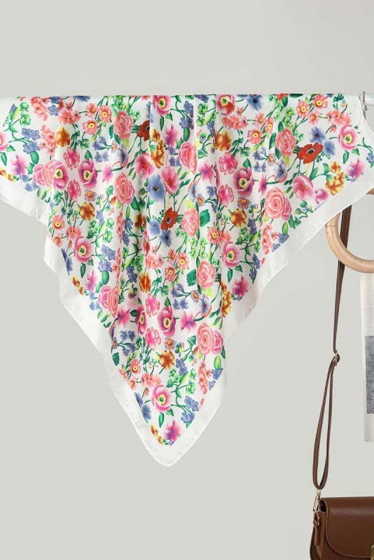 Petals at Dusk Silk Scarf