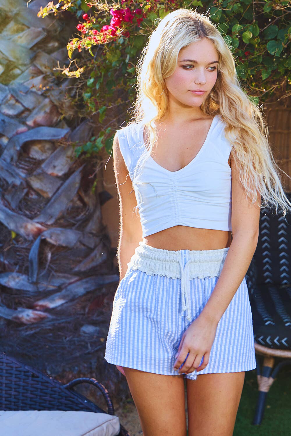 Tilly Striped Seersucker Short