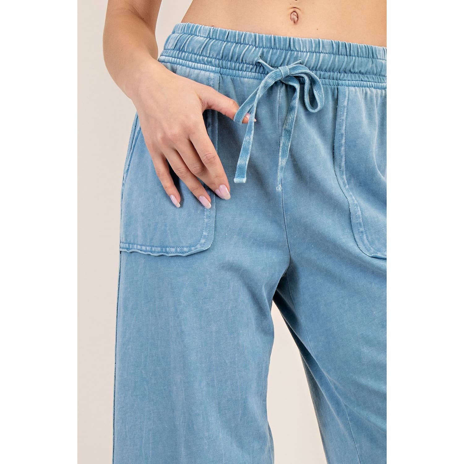 Bree Raw Hem Wide Leg Lounge Pant
