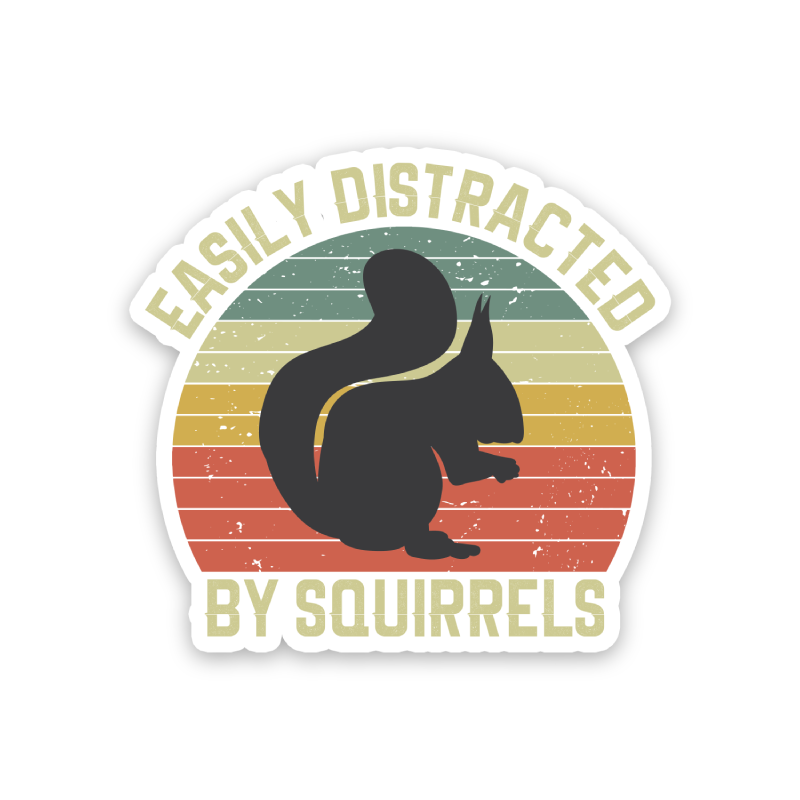 Easily Distr... Squirrels Sticker