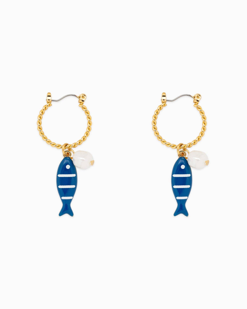 Sea Life Blue Fish Earrings