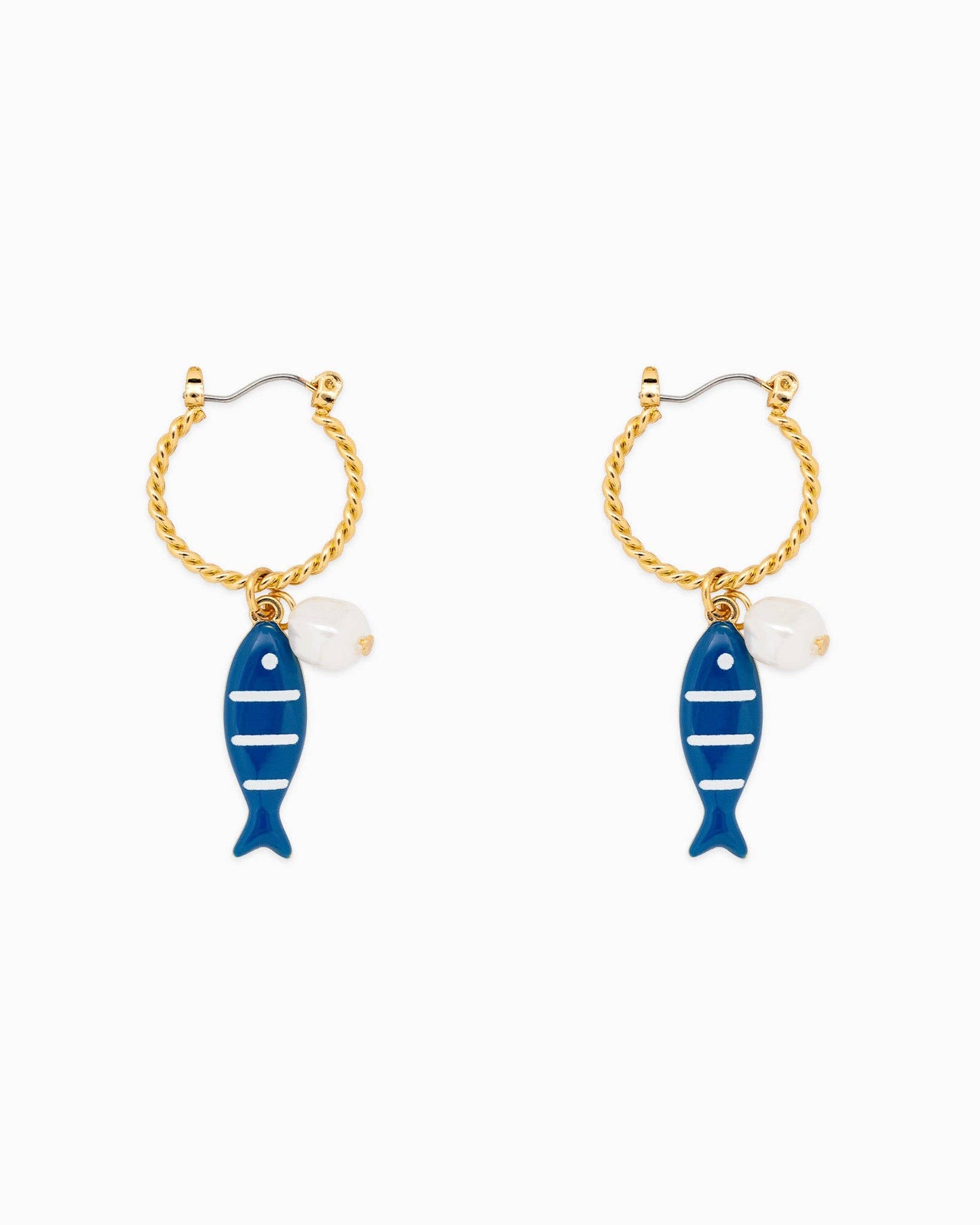 Sea Life Blue Fish Earrings