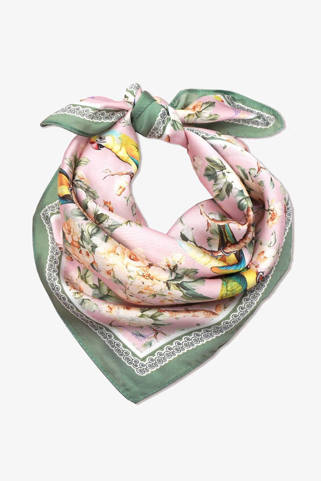 Coastal Bloom Silk Scarf
