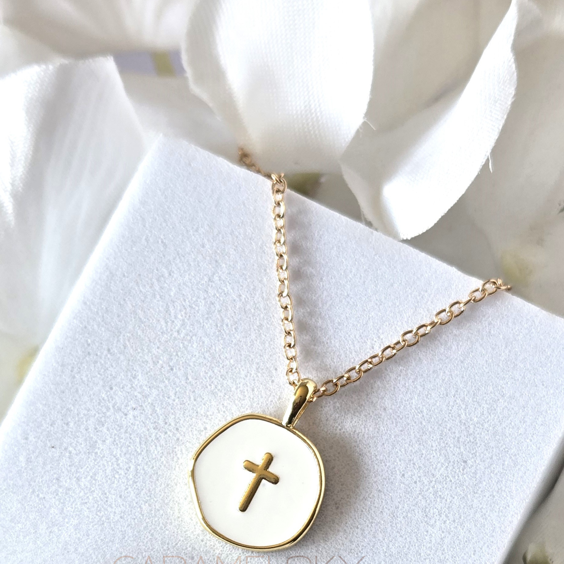 18k Gold-Plated Cross Necklace