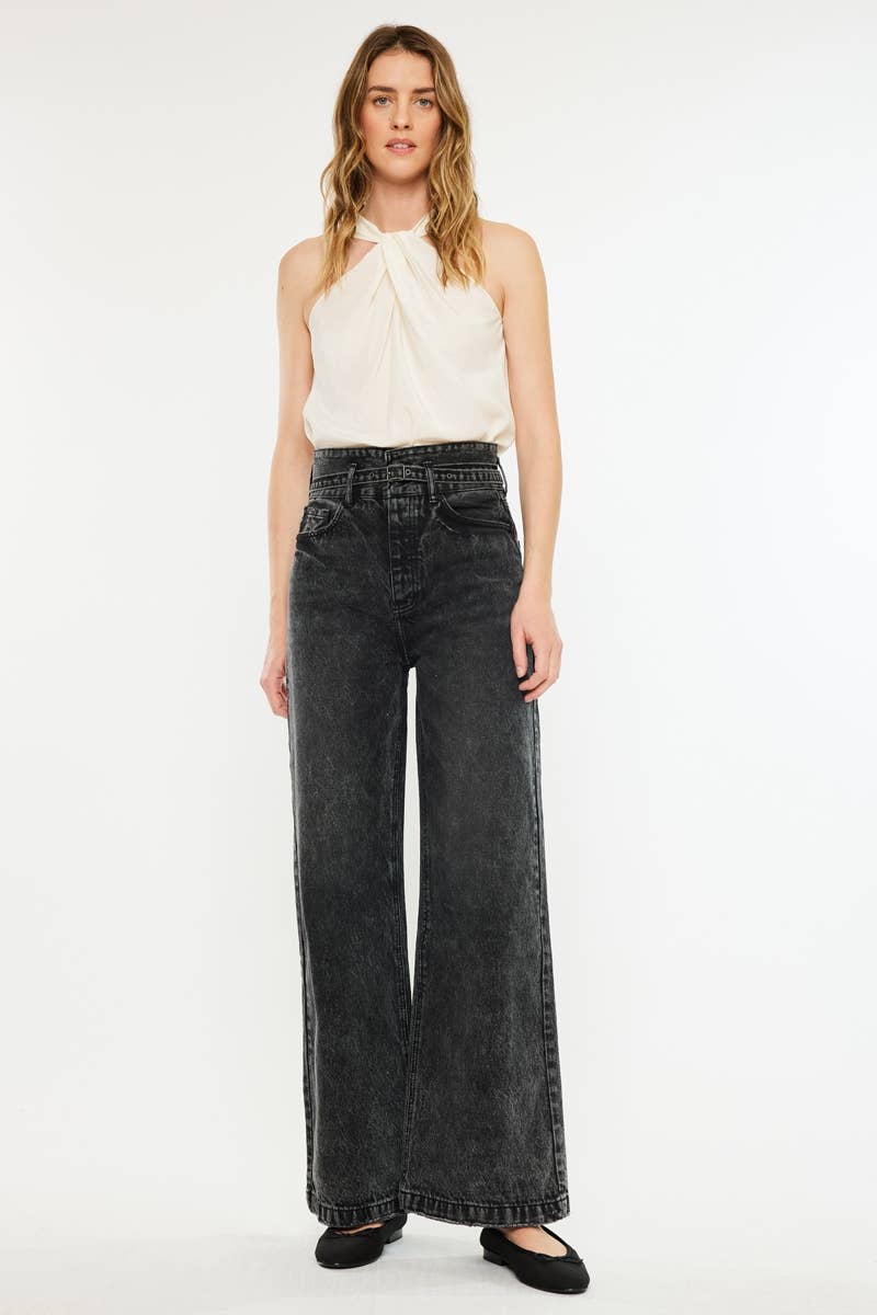 Avril High Rise Wide Leg Jeans