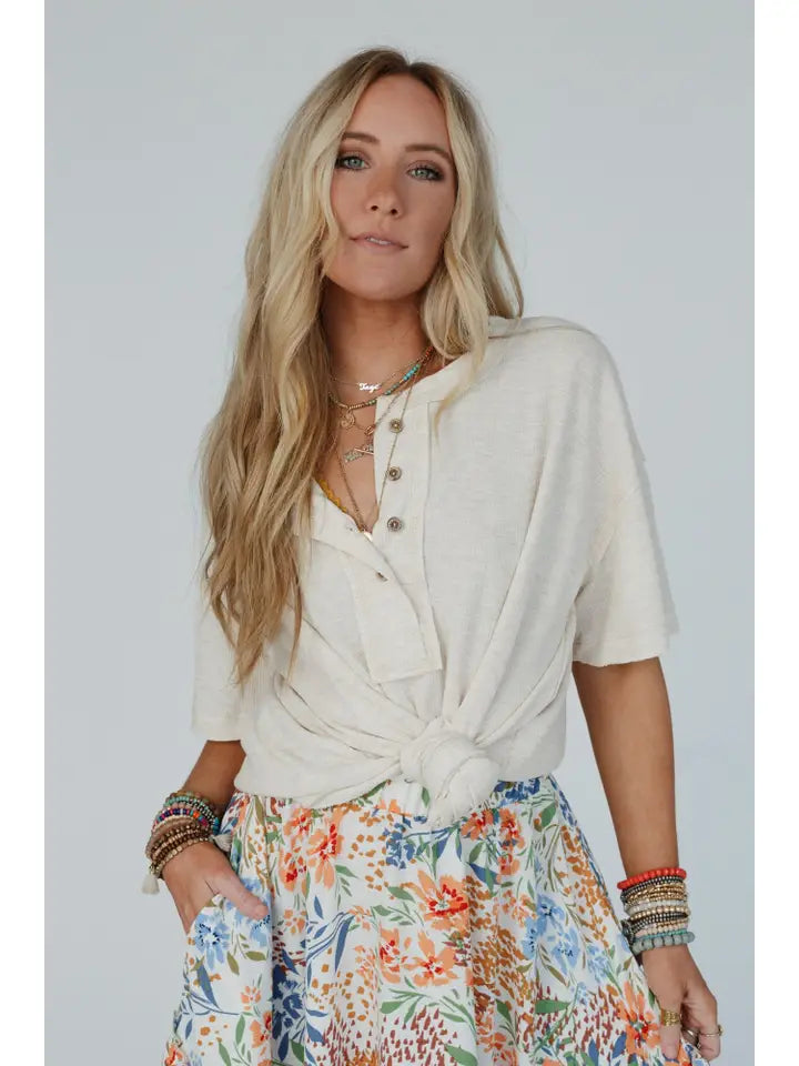 Soft Plume Henley Top