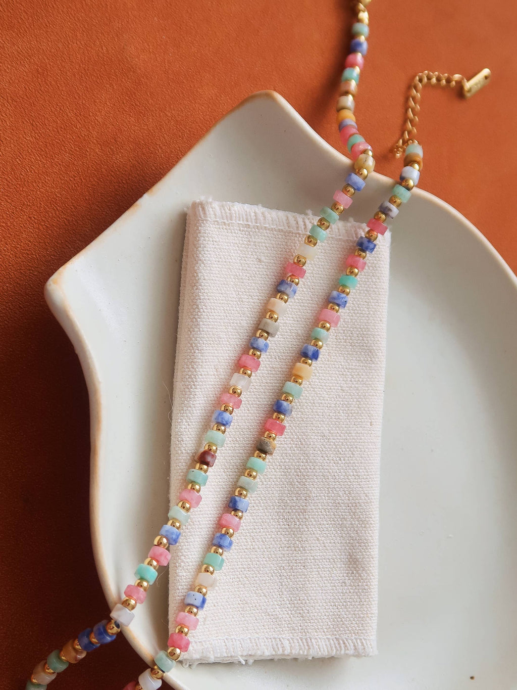 Lila 18K Gold Boho Beaded Necklace