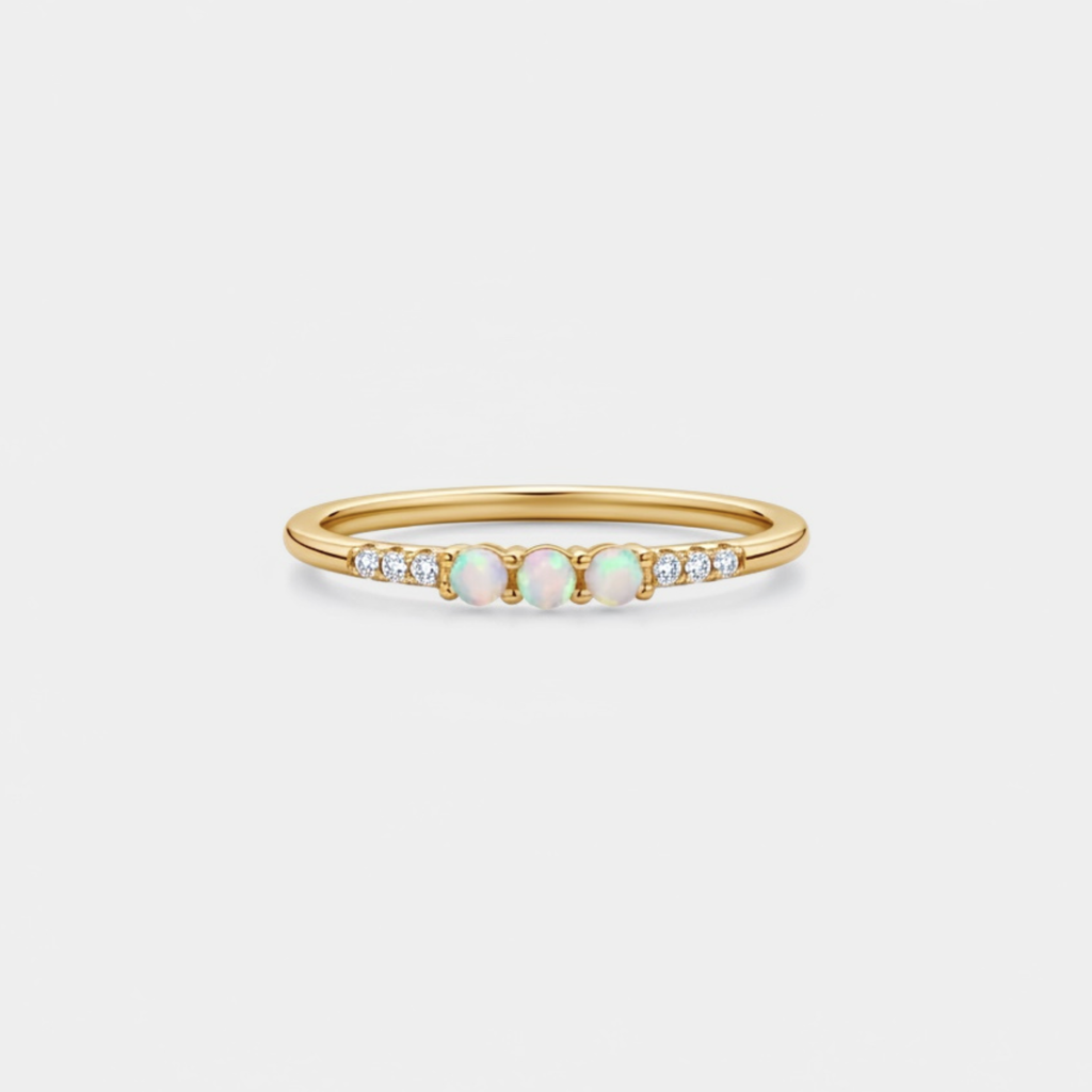 Dainty Triple Opal Ring