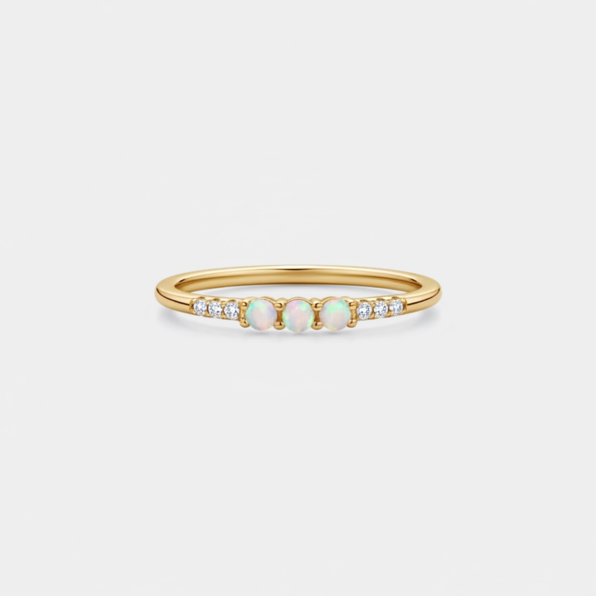 Dainty Triple Opal Ring